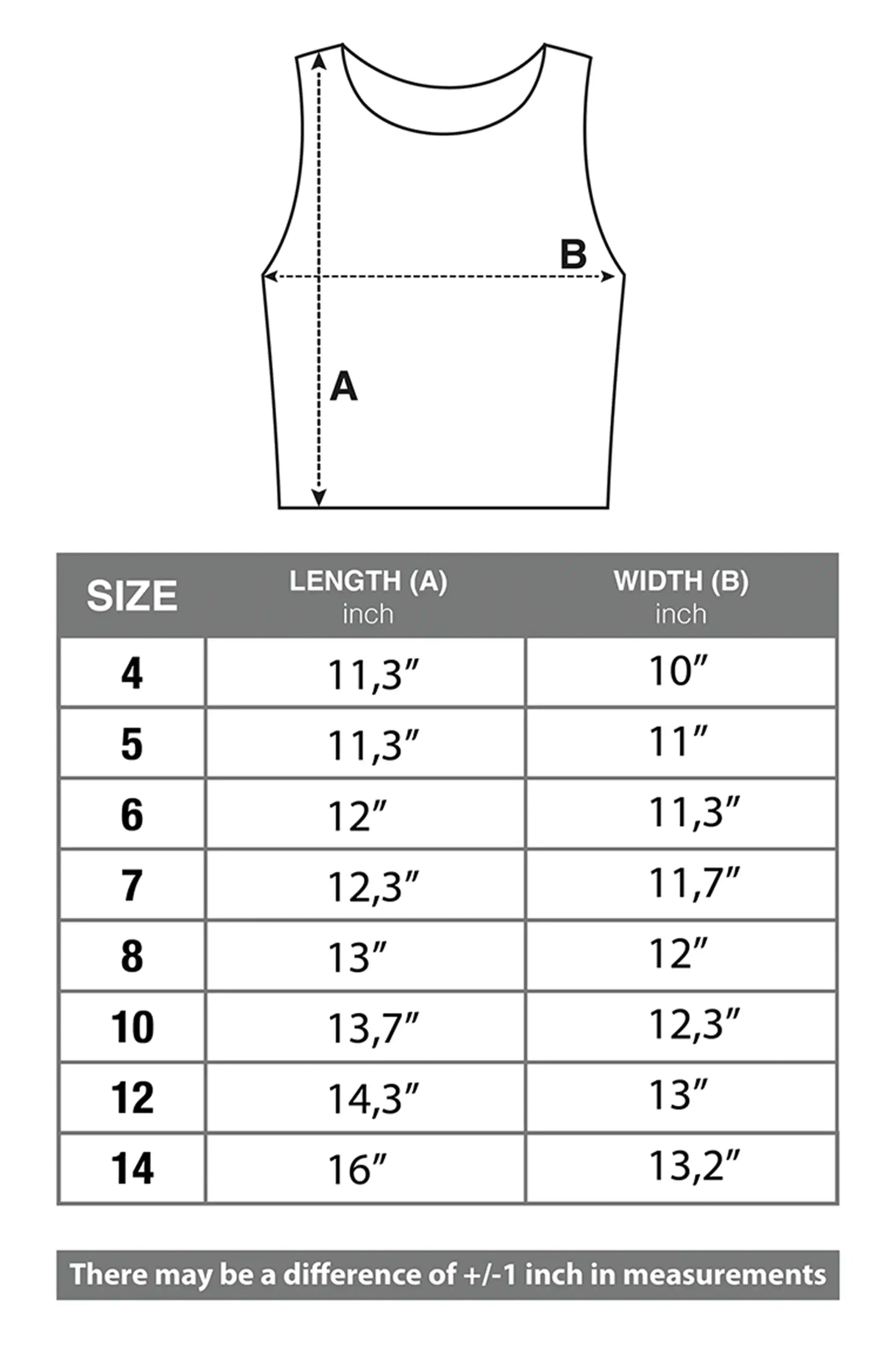Girls' Double Lined Sleeveless Basic Crop Tank Top