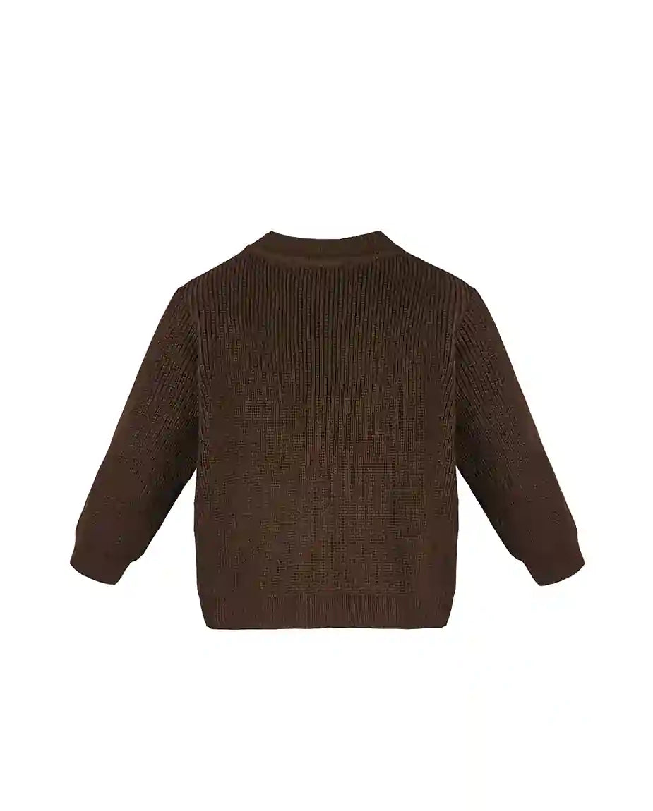 Little Boys Basic Long Sleeve V-Neck Classic Knit Cardigan Sweater
