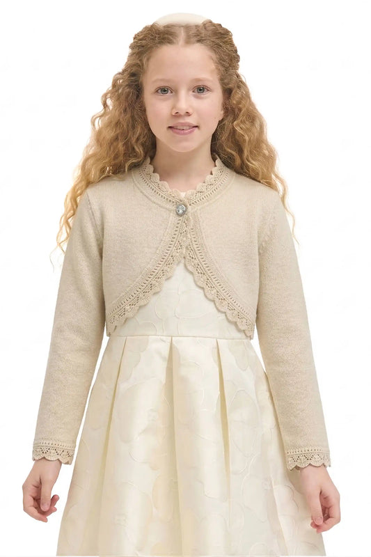 Baby Knit Button Detailed Bolero Cardigan