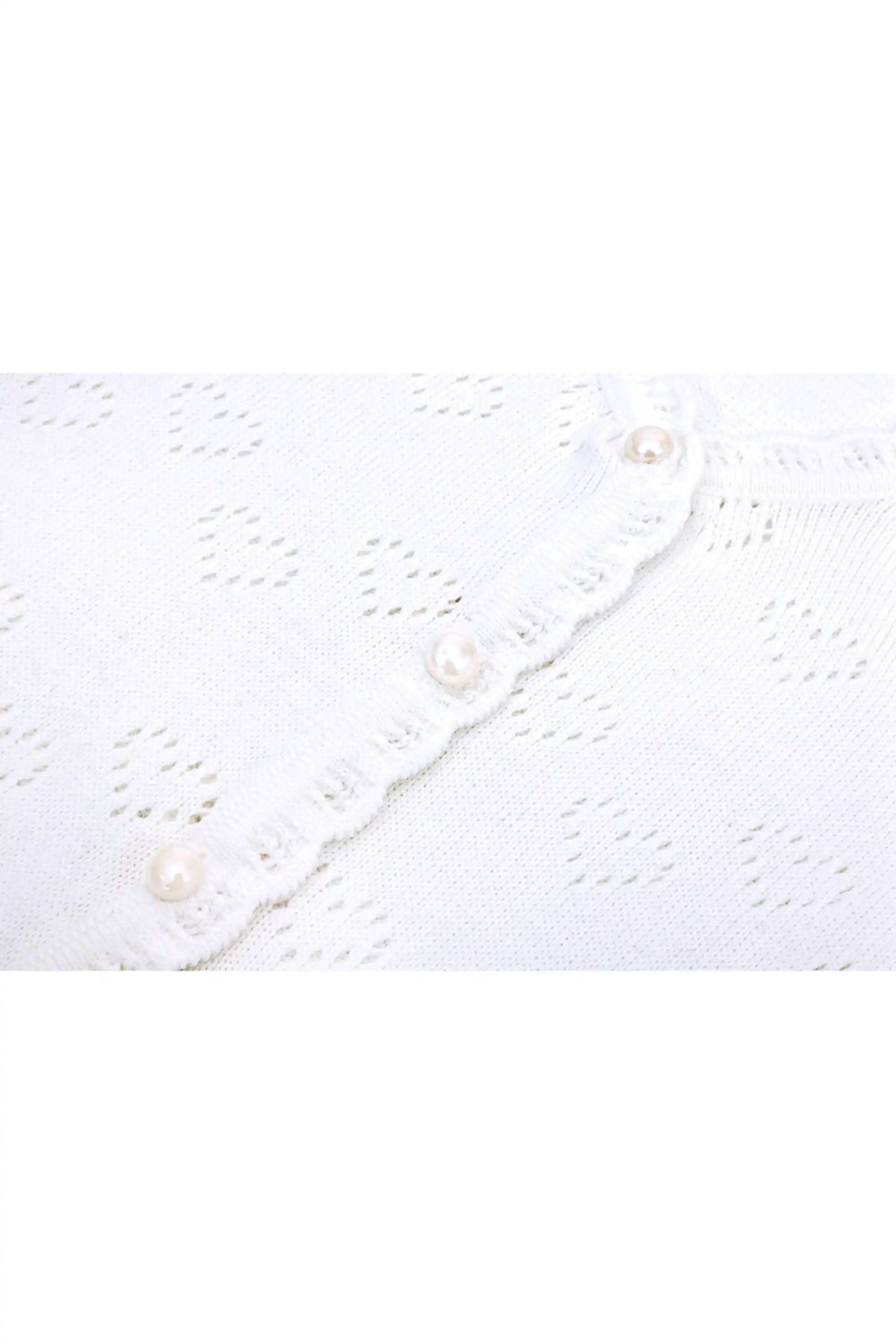 Knit Cardigan Sweater with Little Hearts Design for Baby Girls