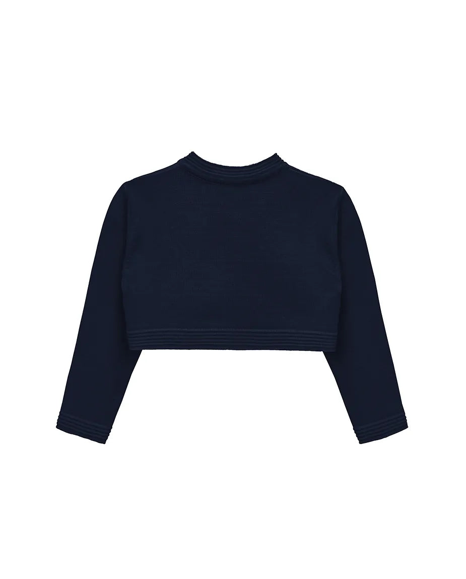 Baby Girls' Long Sleeve Bowknot Closure Bolero Cardigan
