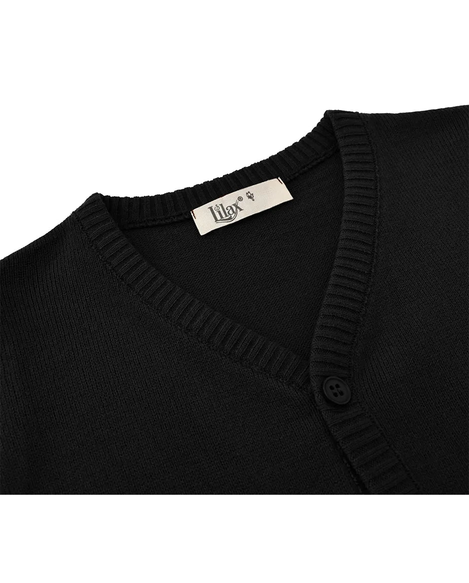 V-Neck Cardigan Sweater for Boys - Featuring Button Closure, Toddler to Youth