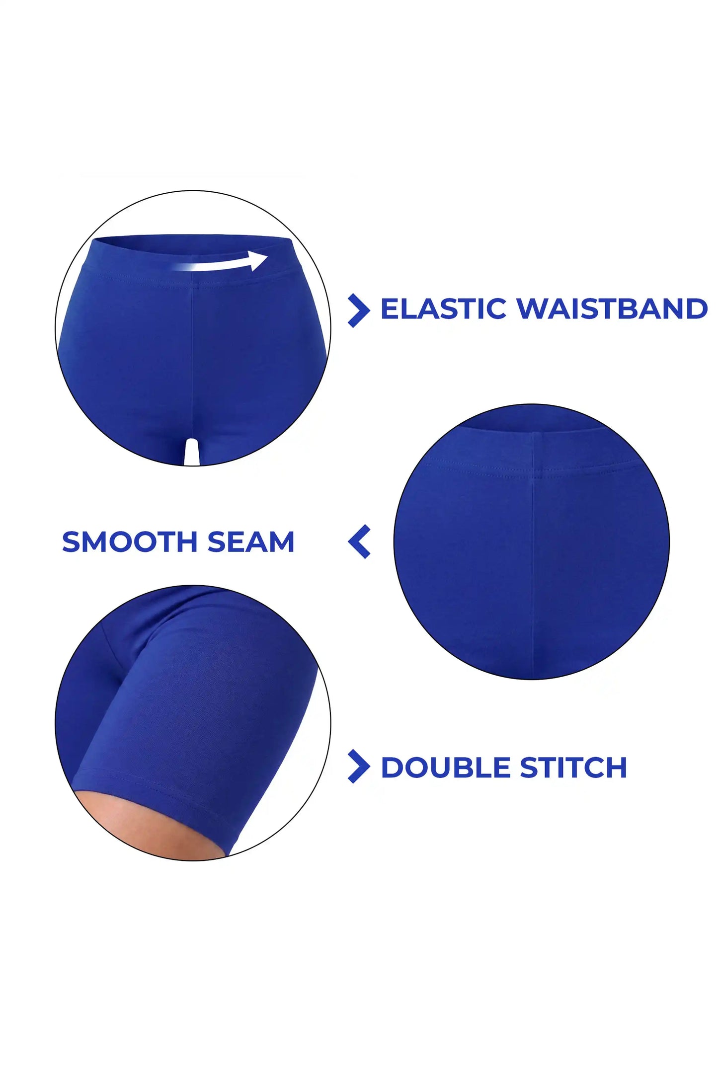 Girls' Soft Stretch Bike Shorts | Elastic Waist | Cotton Blend | Toddler & Kids Sizes 2T–12Y