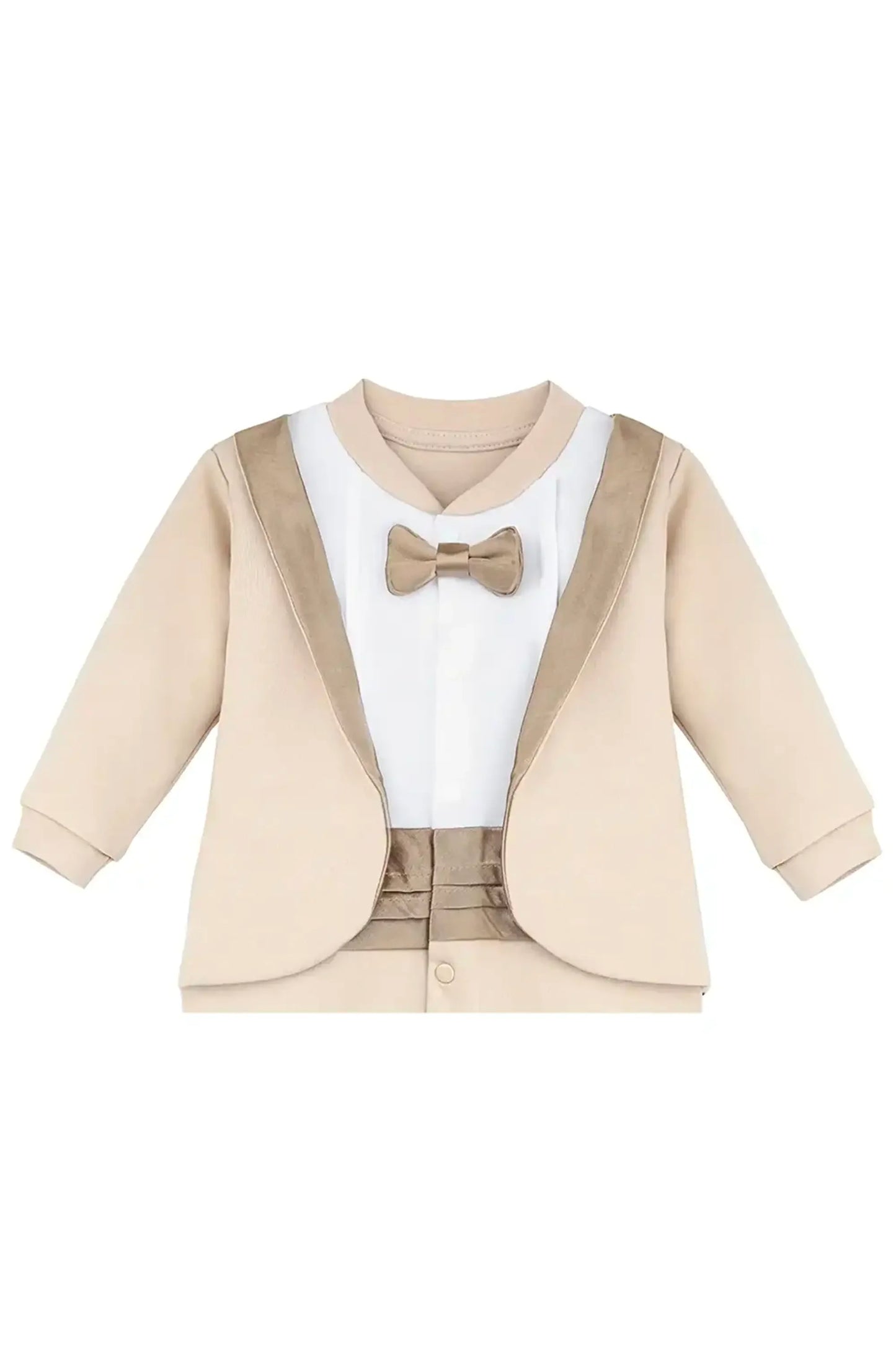 Baby Boy Footie Tuxedo Outfit with Bow Tie for Christmas Holidays - The Perfect Gentleman Look