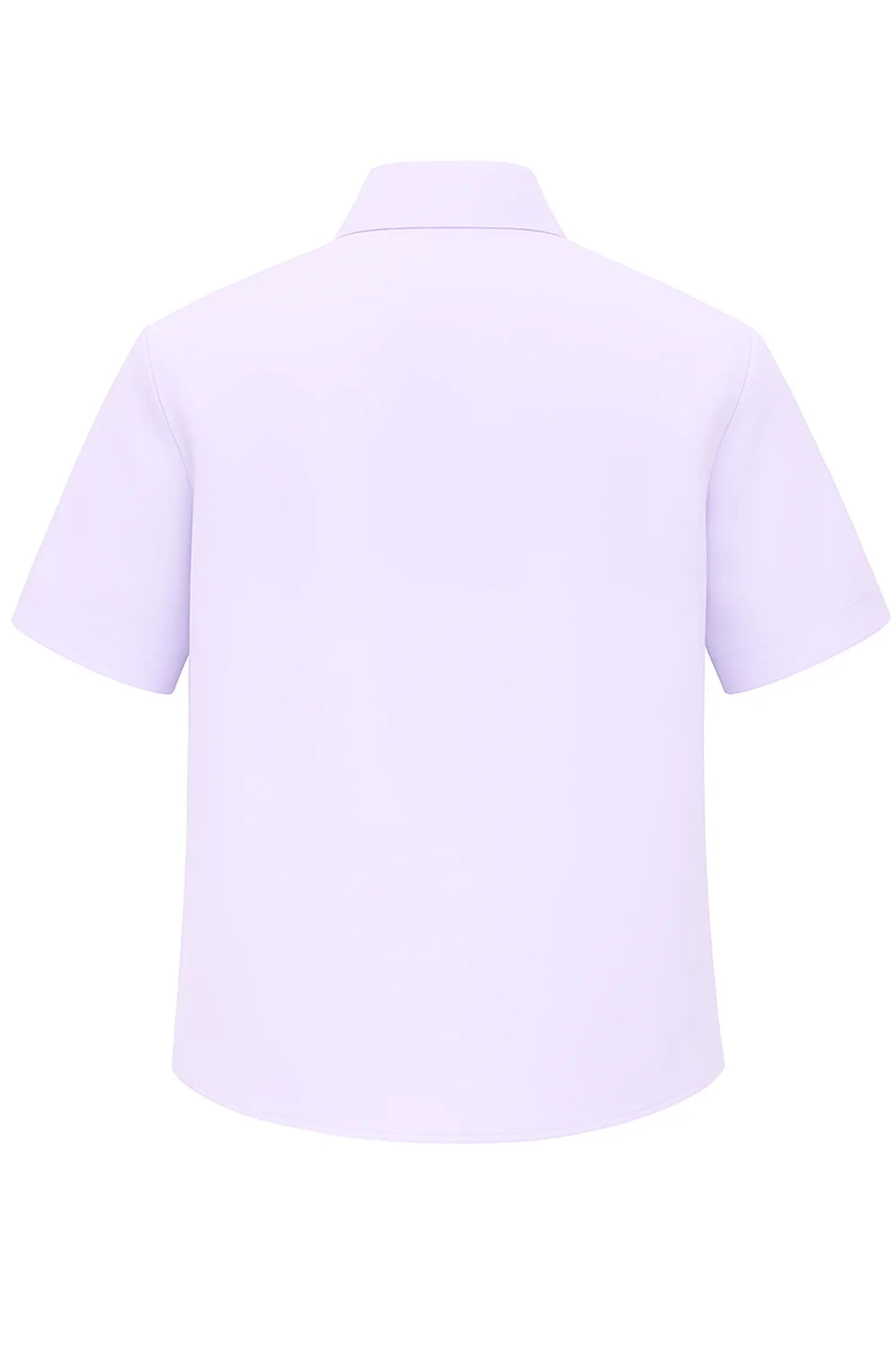 Boys Classic Short Sleeve Button Down Casual Solid Dress Shirt