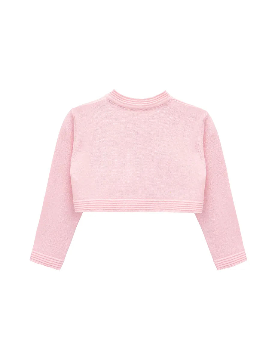 Baby Girls' Long Sleeve Bowknot Closure Bolero Cardigan