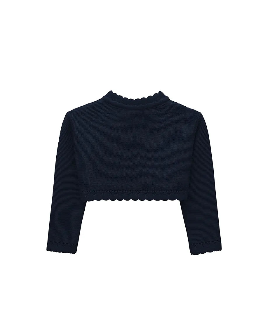 Girls' Long Sleeve Knit Button Closure Bolero Shrug