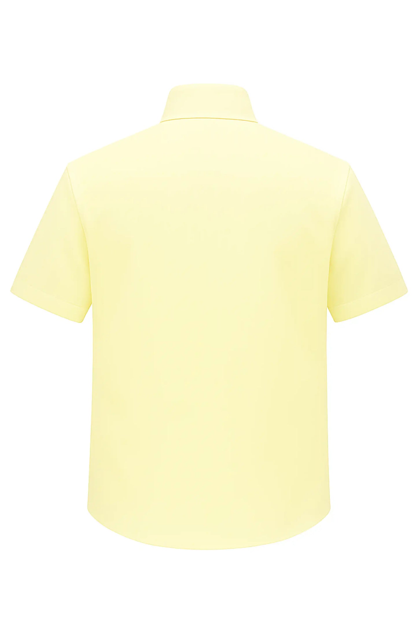 Boys Classic Short Sleeve Button Down Casual Solid Dress Shirt