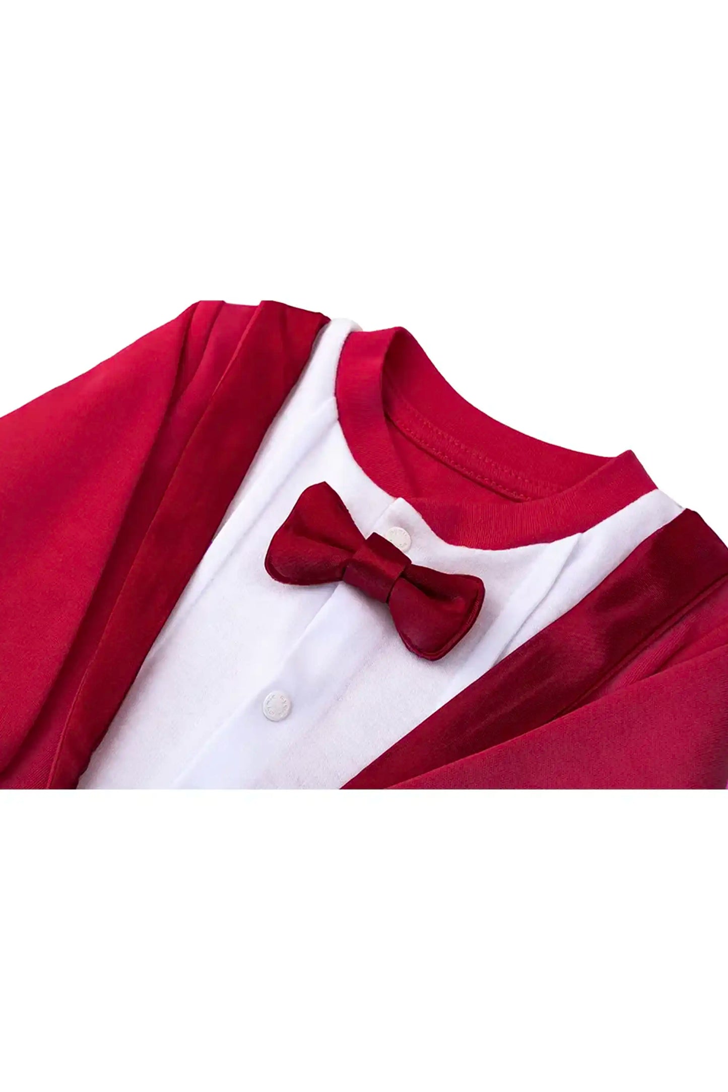 Baby Boy Footie Tuxedo Outfit with Bow Tie for Christmas Holidays - The Perfect Gentleman Look