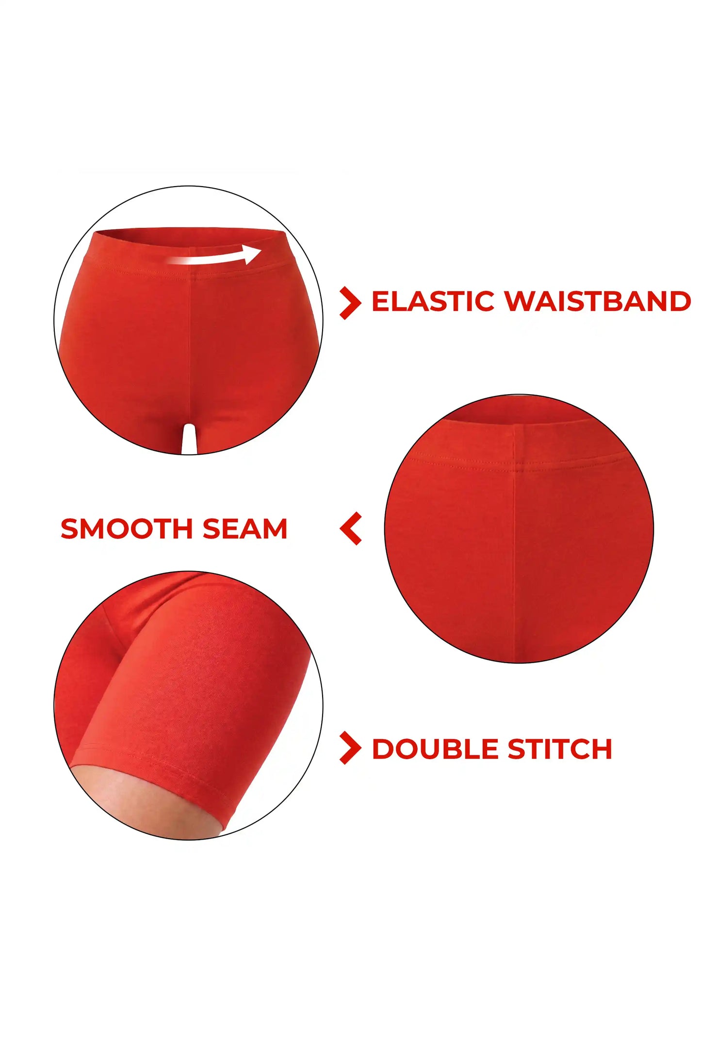 Girls' Soft Stretch Bike Shorts | Elastic Waist | Cotton Blend | Toddler & Kids Sizes 2T–12Y