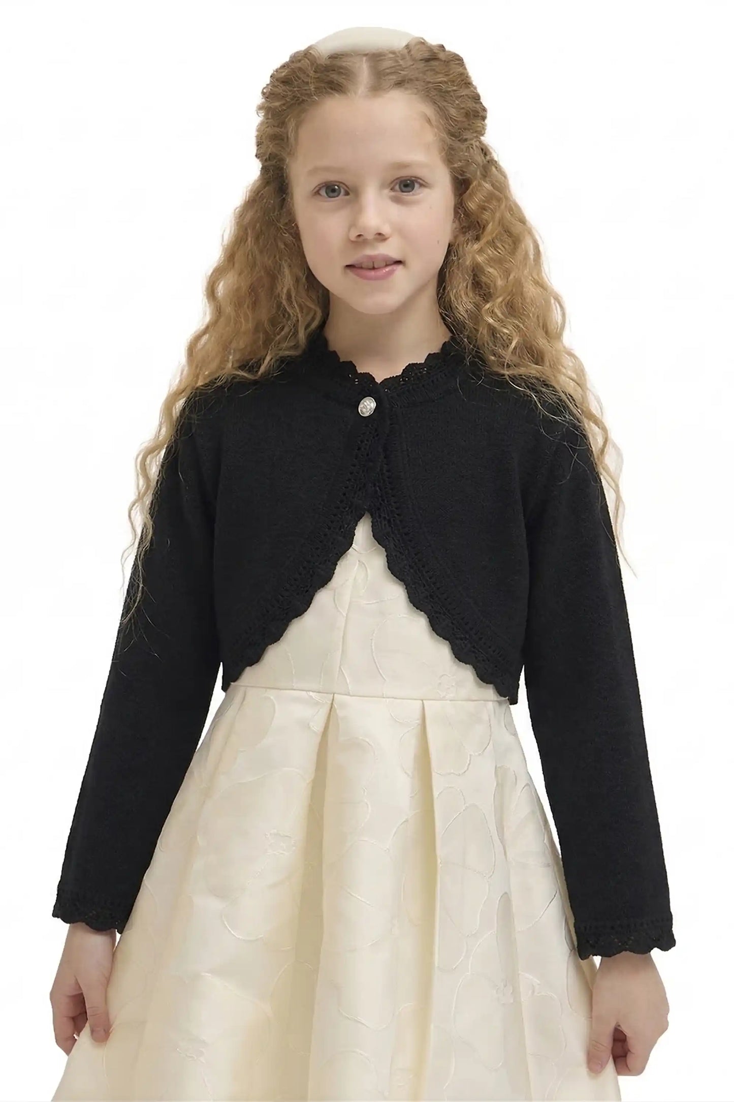 Baby Knit Button Detailed Bolero Cardigan