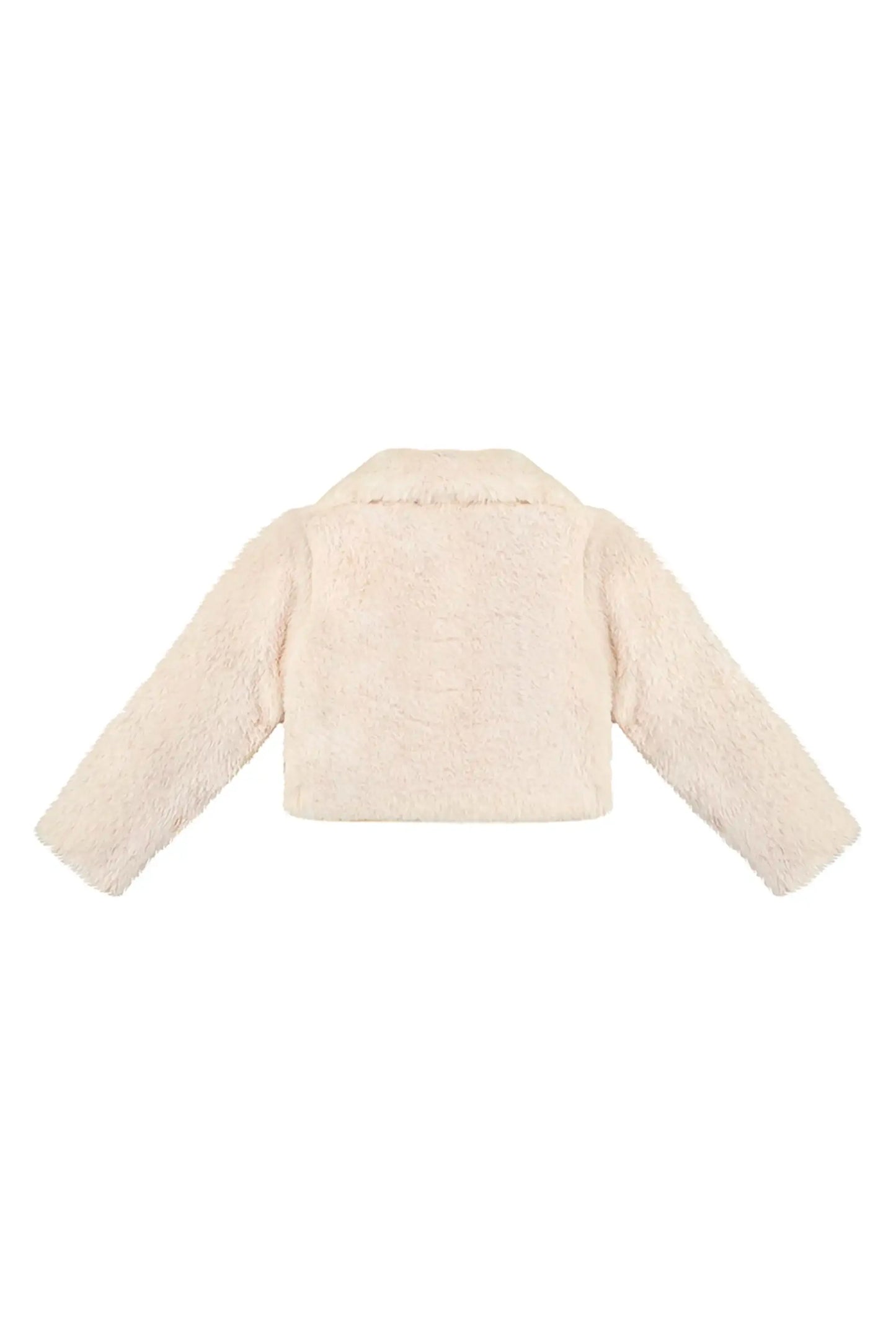 Girls Faux Fur Shrug Jacket Tied Ribbon Cozy Bolero
