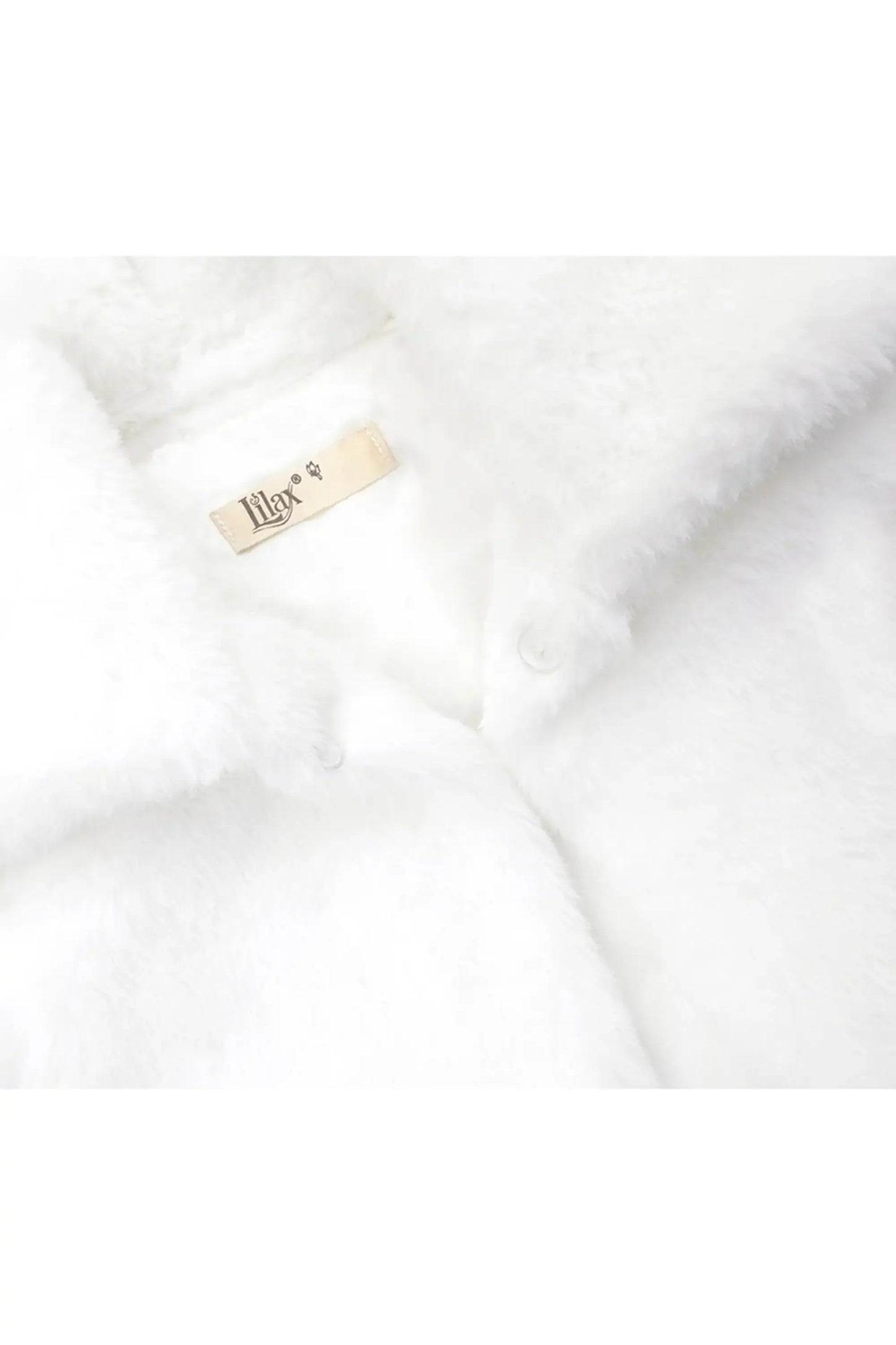 Girls Faux Fur Shrug Jacket Tied Ribbon Cozy Bolero