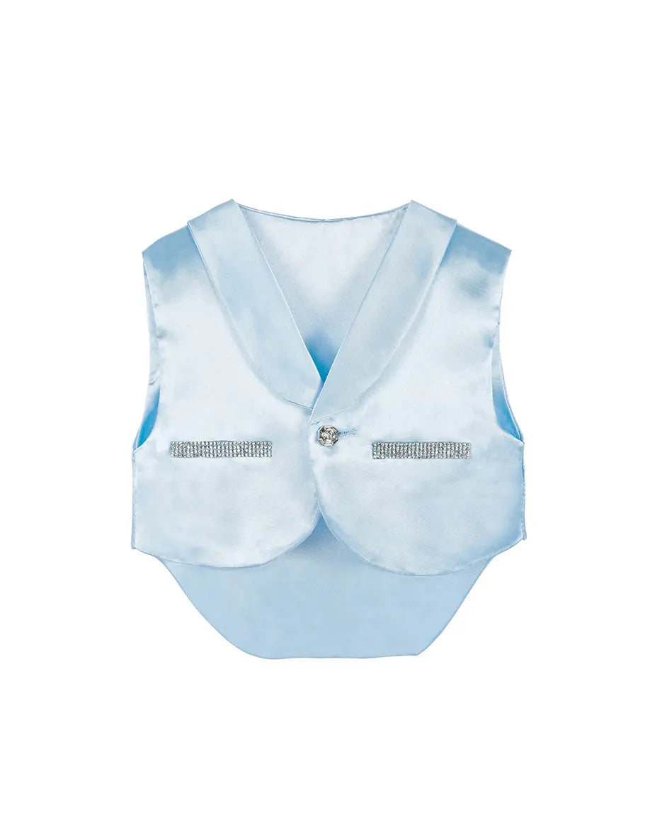 Regal and Handsome: 5-Piece Layette Gift Set with Jeweled Crown Tuxedo for Baby Boys (0-3 Months)