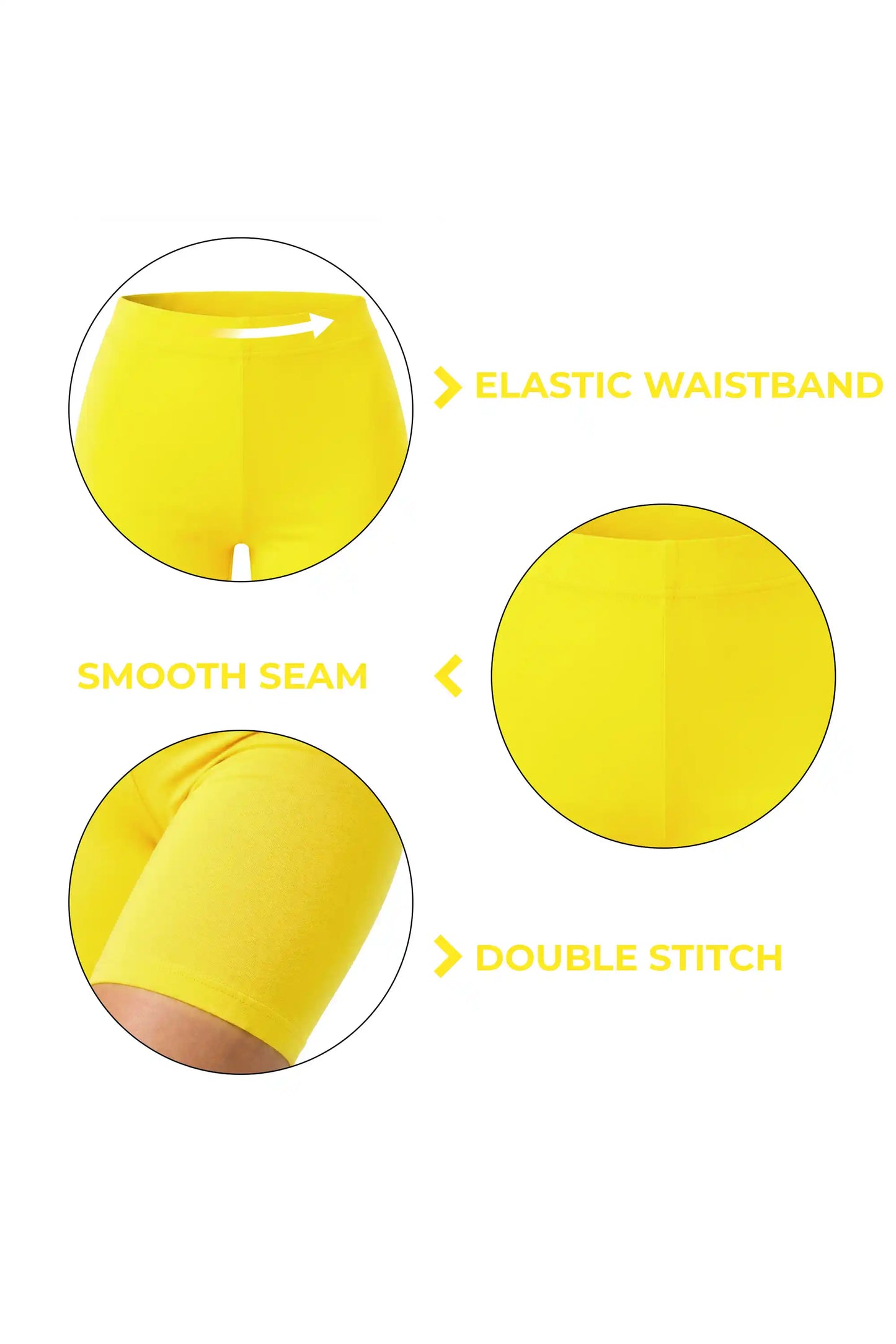 Girls' Soft Stretch Bike Shorts | Elastic Waist | Cotton Blend | Toddler & Kids Sizes 2T–12Y