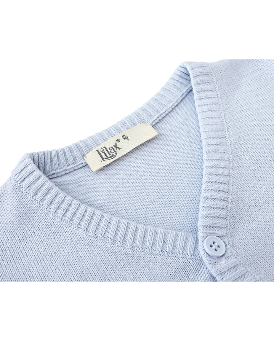 V-Neck Cardigan Sweater for Boys - Featuring Button Closure, Toddler to Youth