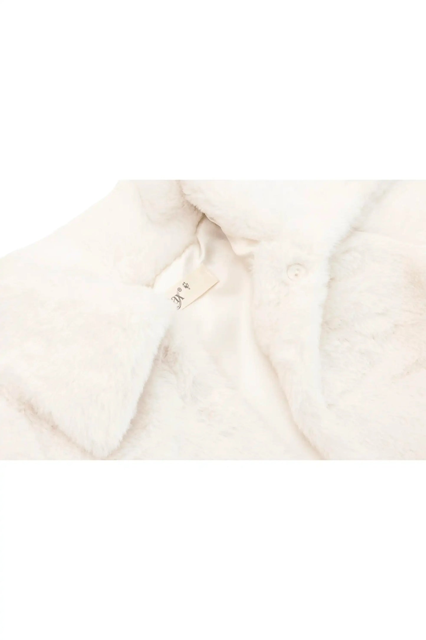 Girls Faux Fur Shrug Jacket Tied Ribbon Cozy Bolero