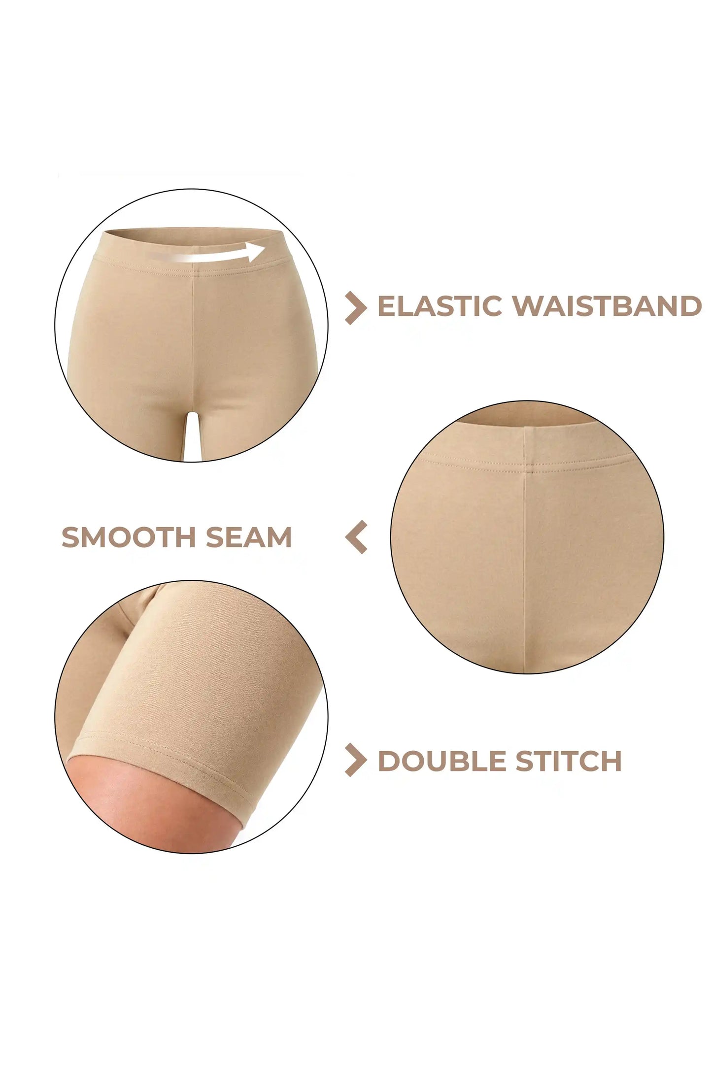 Girls' Soft Stretch Bike Shorts | Elastic Waist | Cotton Blend | Toddler & Kids Sizes 2T–12Y
