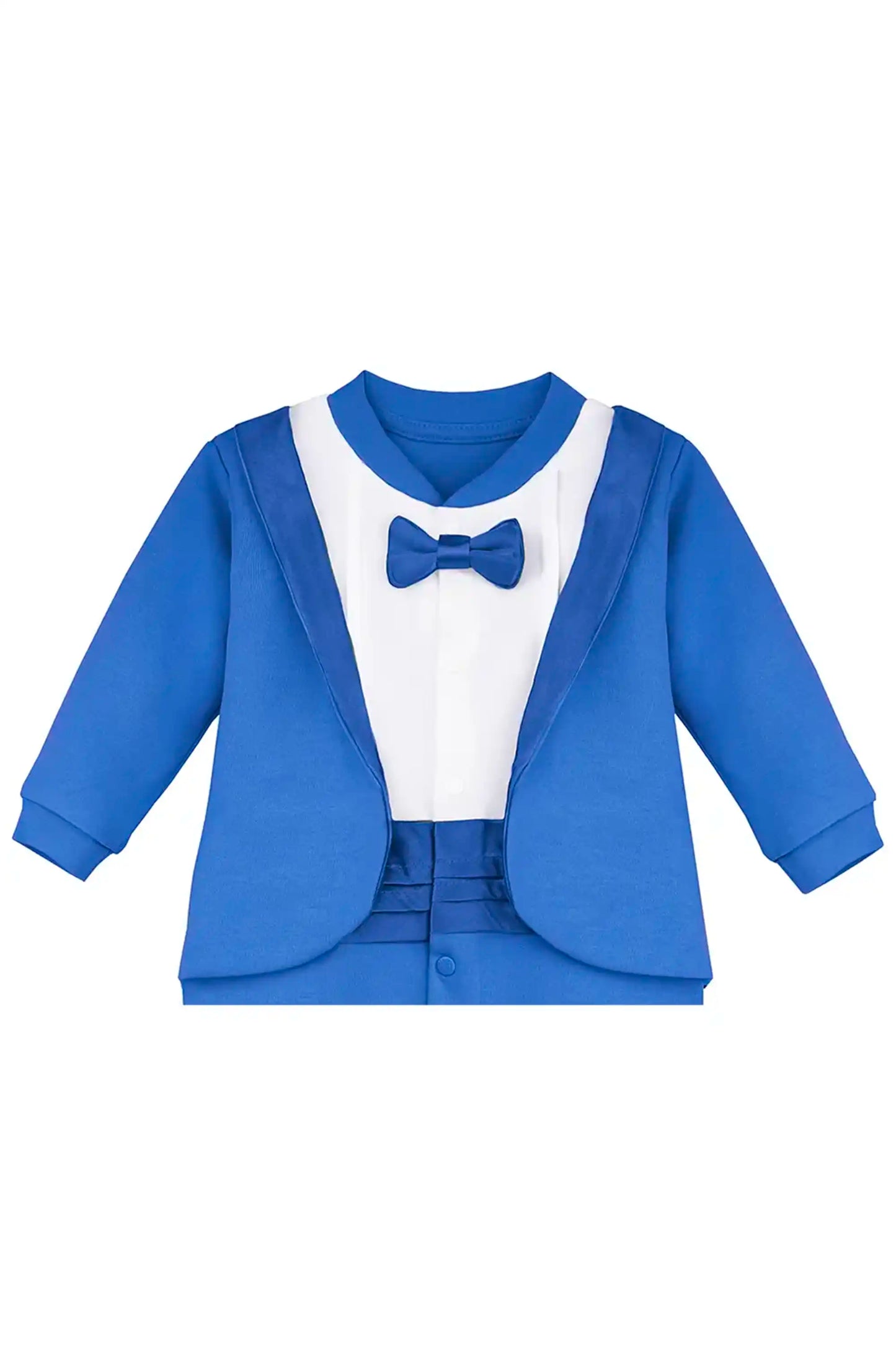 Baby Boy Footie Tuxedo Outfit with Bow Tie for Christmas Holidays - The Perfect Gentleman Look