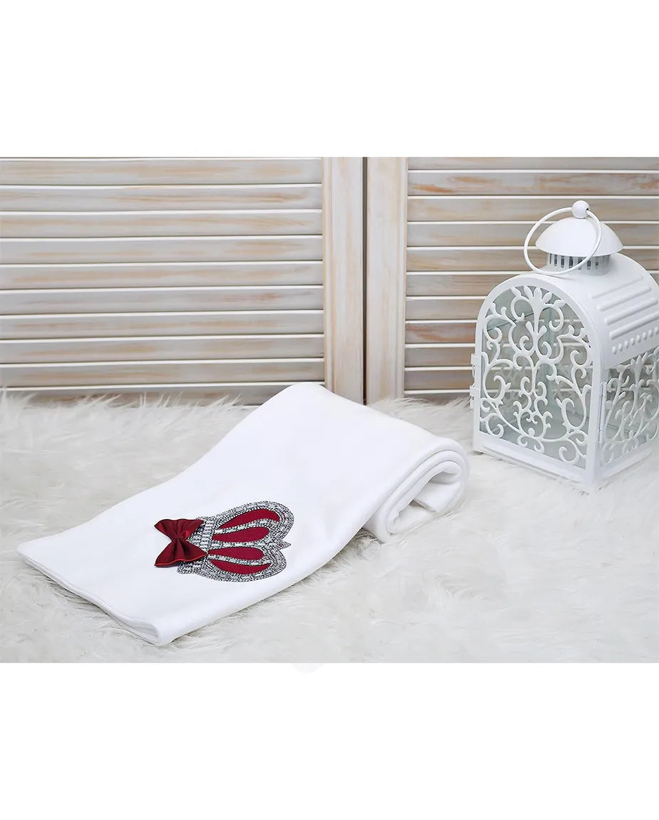 Soft Cotton Swaddle Receiving Blanket for Newborn Baby Boy's Crown Jewels 34 X 30