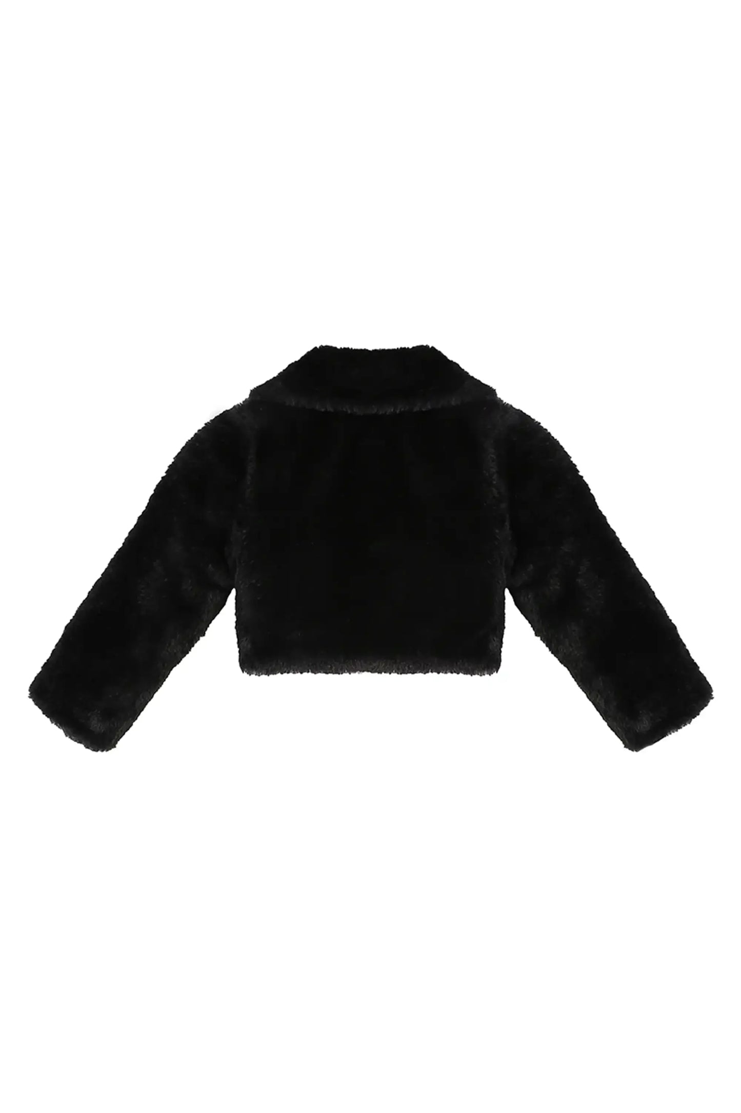 Girls Faux Fur Shrug Jacket Tied Ribbon Cozy Bolero