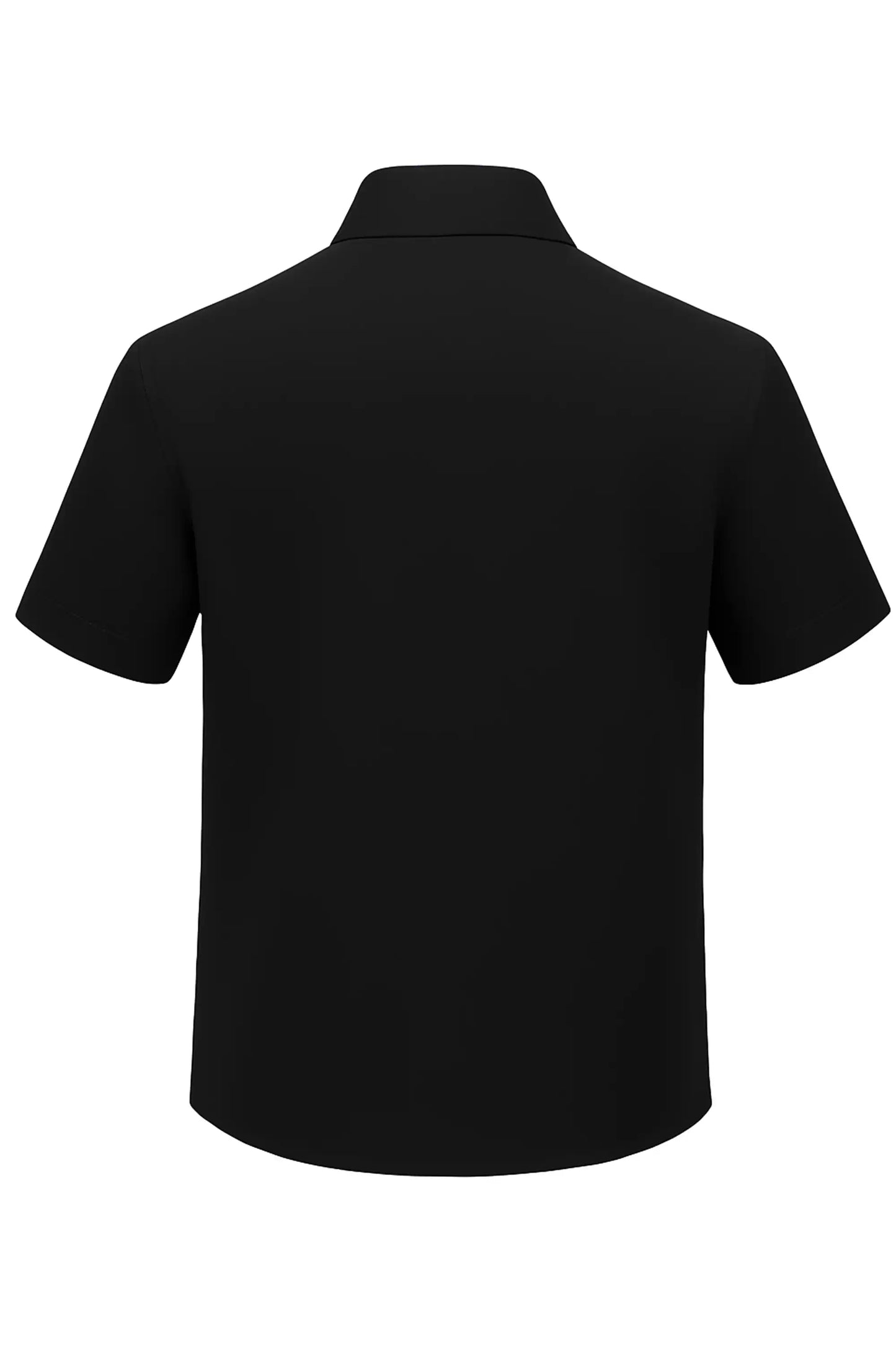Boys Classic Short Sleeve Button Down Casual Solid Dress Shirt