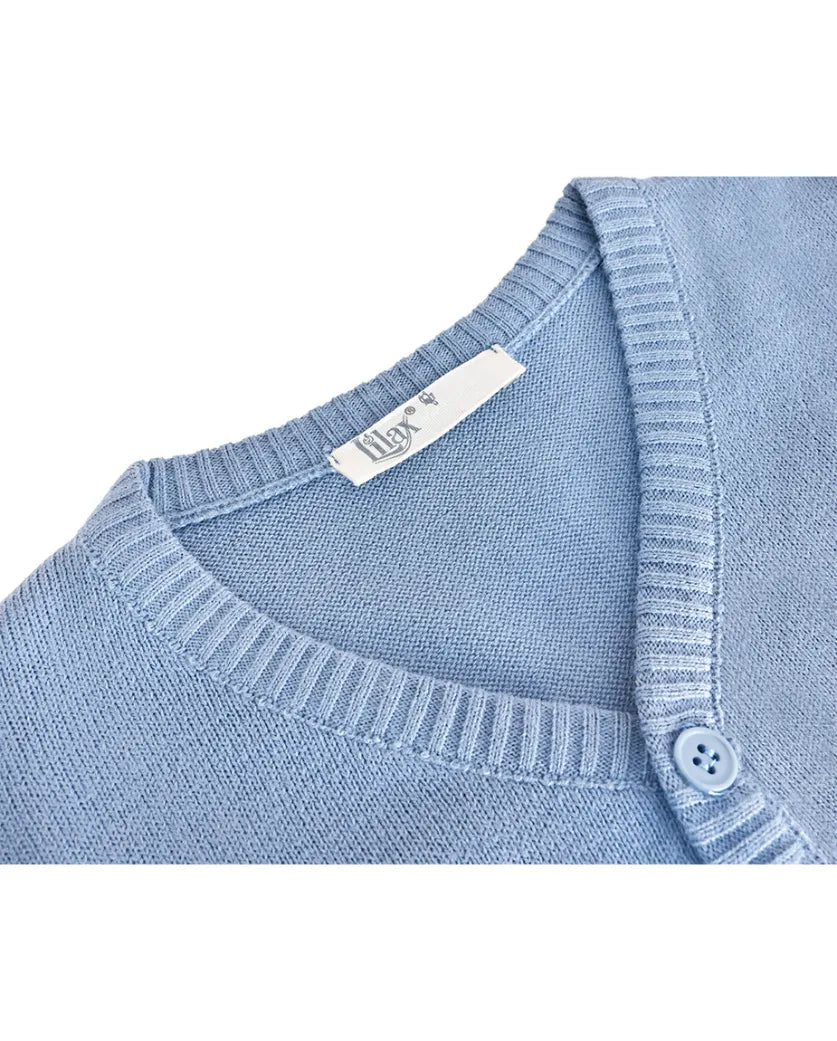 V-Neck Cardigan Sweater for Boys - Featuring Button Closure, Toddler to Youth