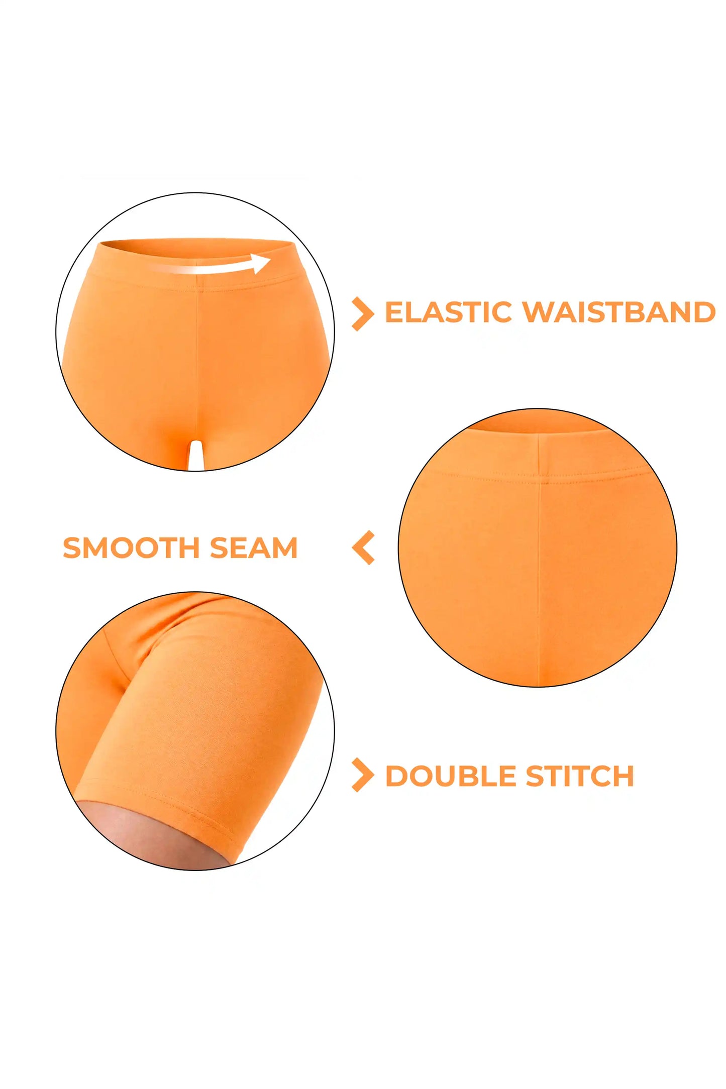 Girls' Soft Stretch Bike Shorts | Elastic Waist | Cotton Blend | Toddler & Kids Sizes 2T–12Y