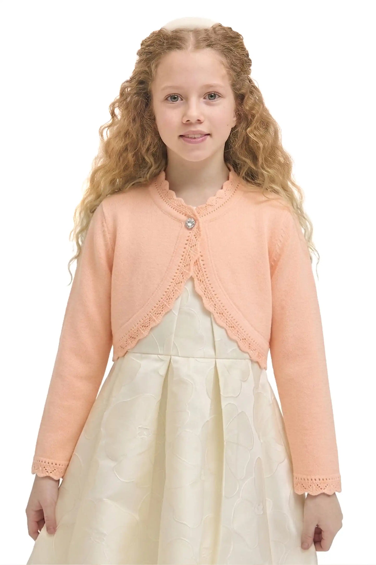 Baby Knit Button Detailed Bolero Cardigan
