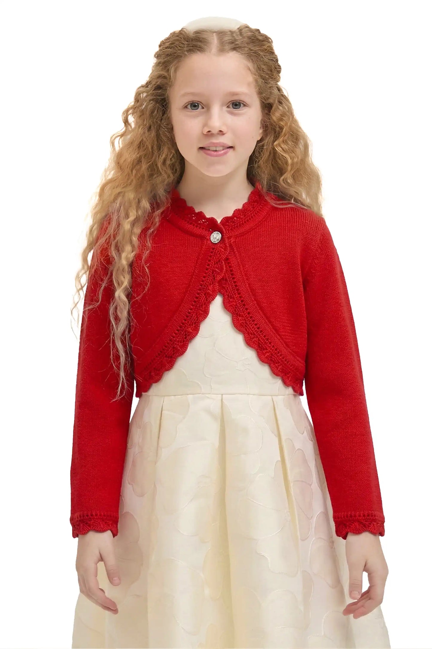Baby Knit Button Detailed Bolero Cardigan