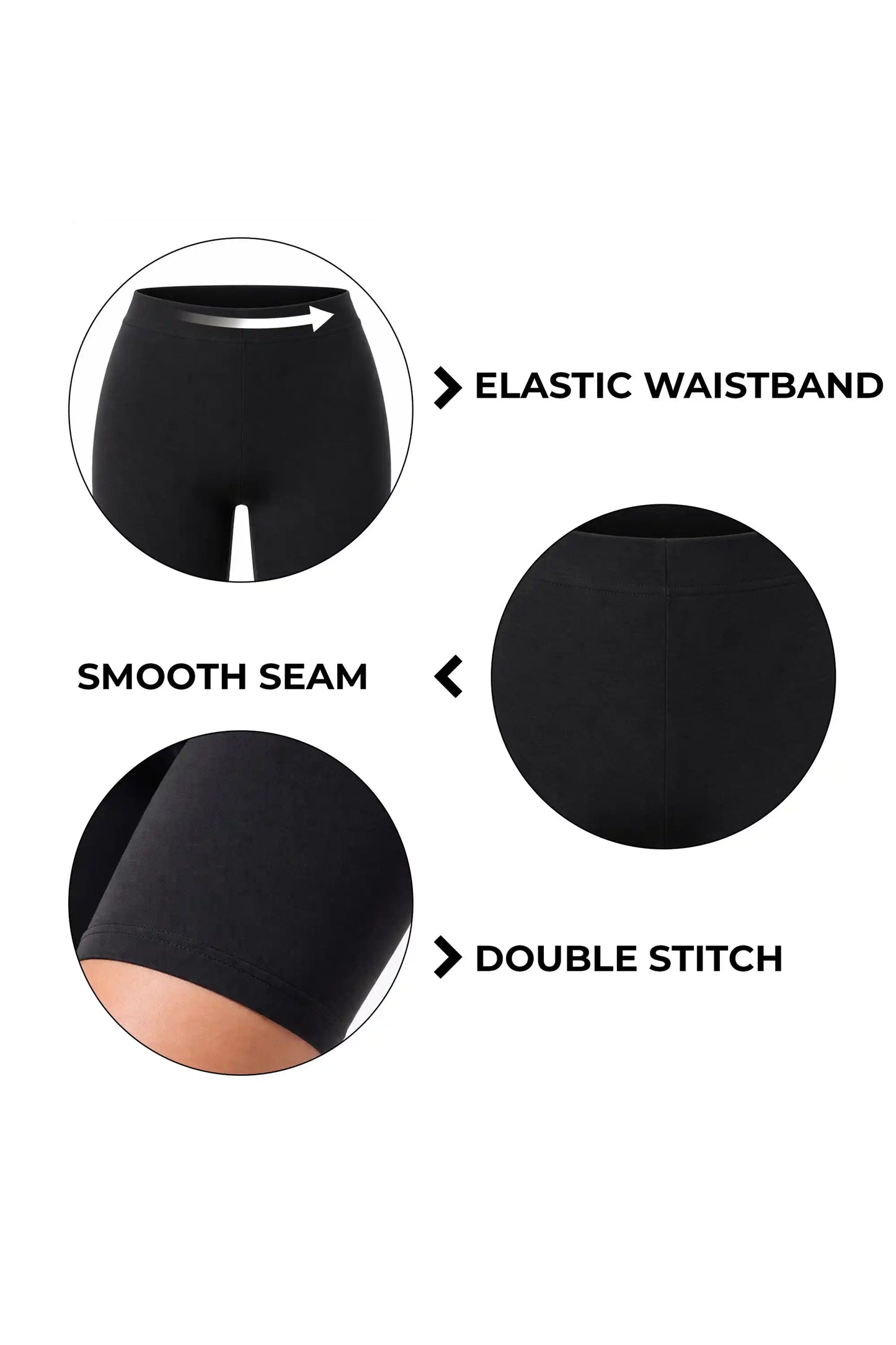 Girls' Soft Stretch Bike Shorts | Elastic Waist | Cotton Blend | Toddler & Kids Sizes 2T–12Y