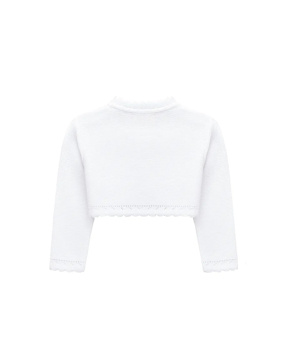 Girls' Long Sleeve Knit Button Closure Bolero Shrug