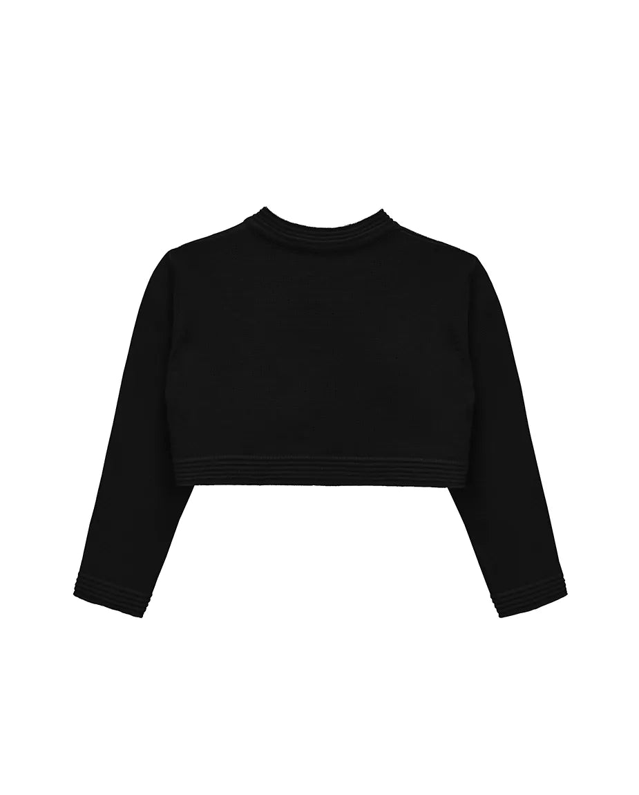 Baby Girls' Long Sleeve Bowknot Closure Bolero Cardigan