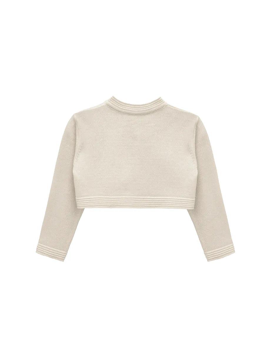 Baby Girls' Long Sleeve Bowknot Closure Bolero Cardigan