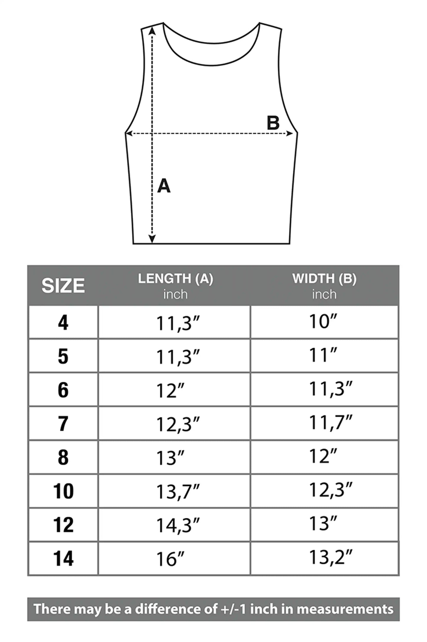 Girls' Double Lined Sleeveless Basic Crop Tank Top