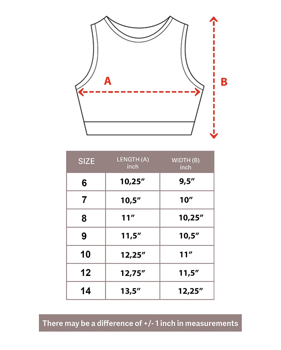 Girls 2-Pack Basic Cropped Tank Top
