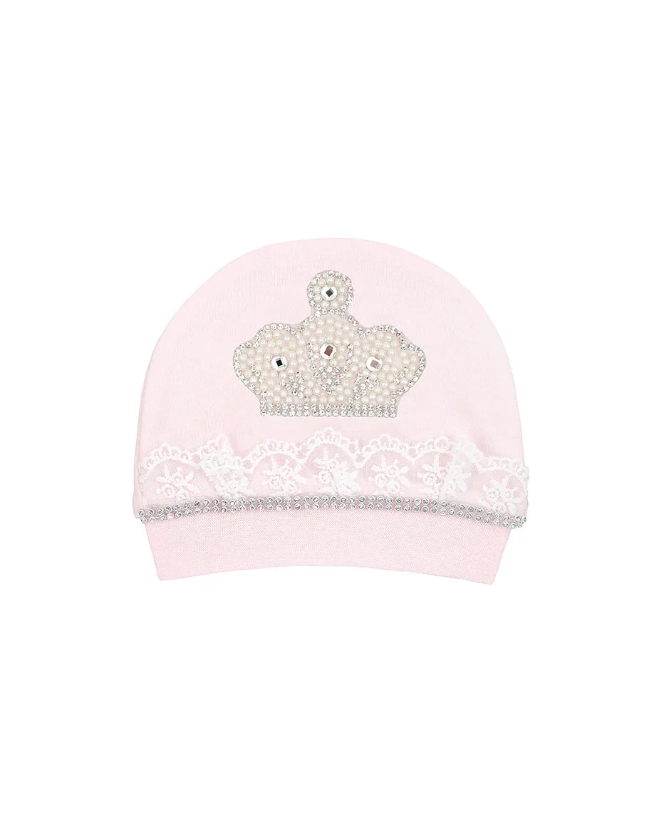 Jeweled Crown Layette Gift Set for Baby Girls: 3 Pieces