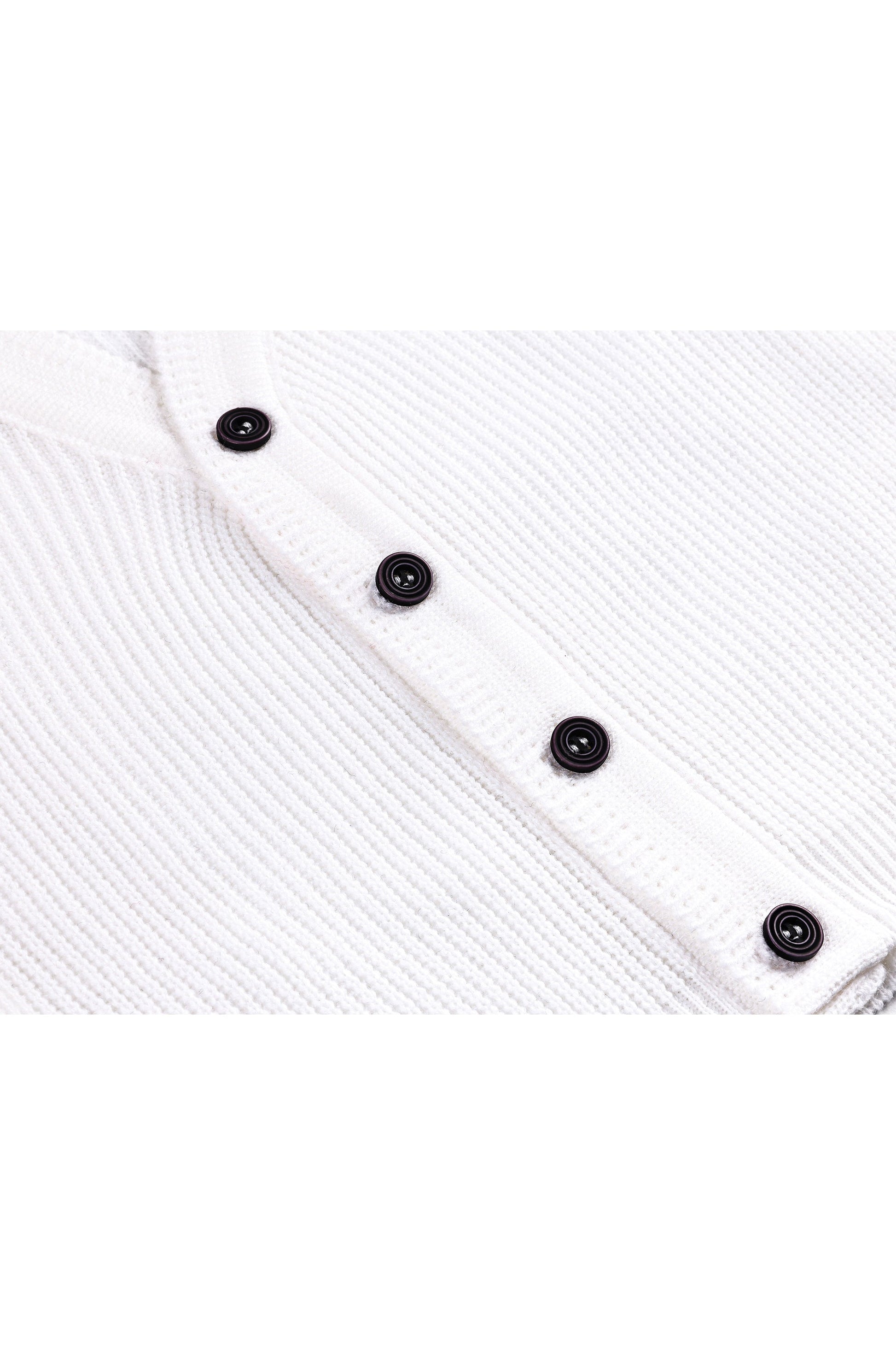 Boys' ribbed knit v-neck four buttoned cardigan; perfect for baby boy clothes & christmas gift ideas