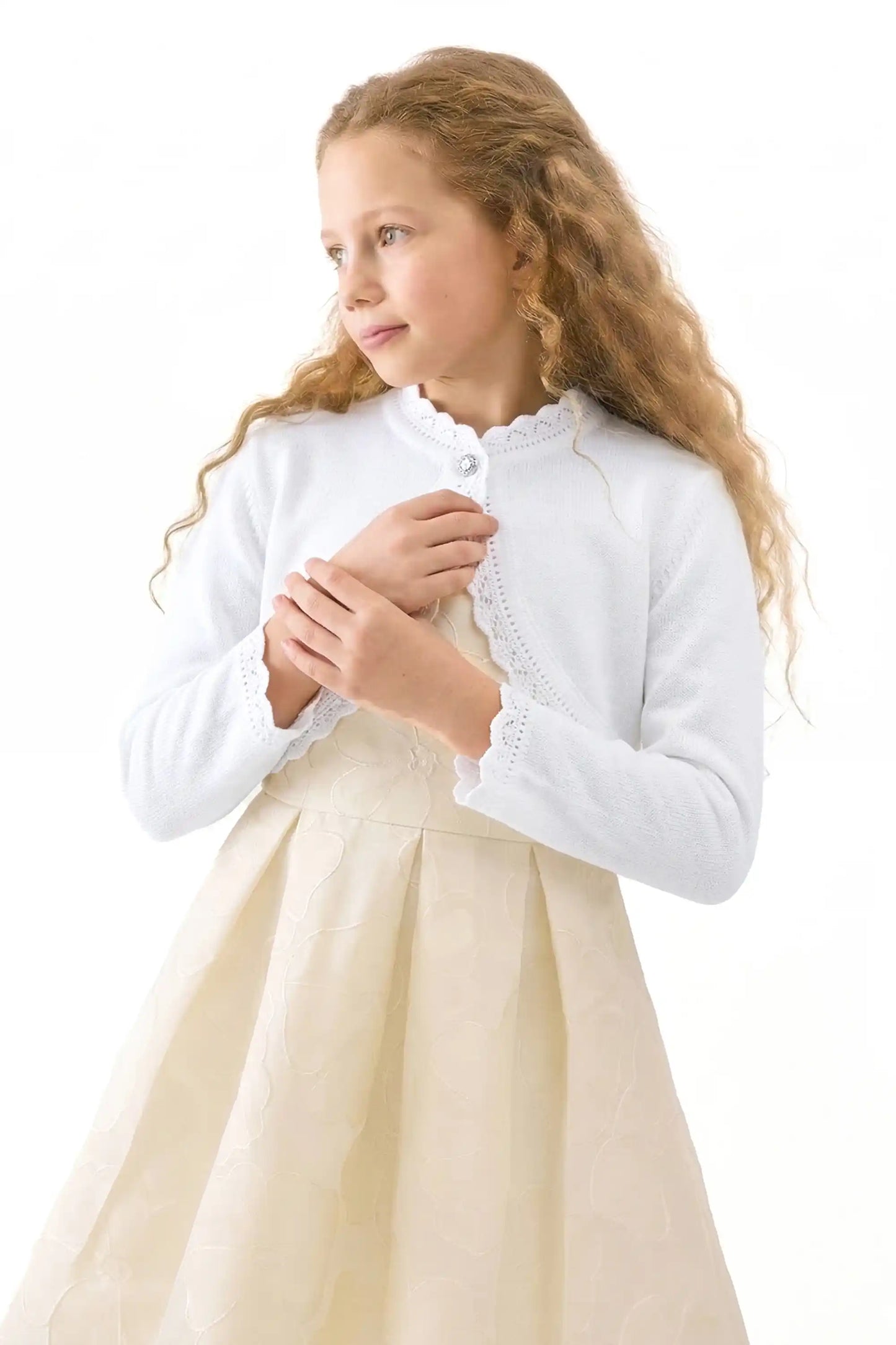 Baby Knit Button Detailed Bolero Cardigan