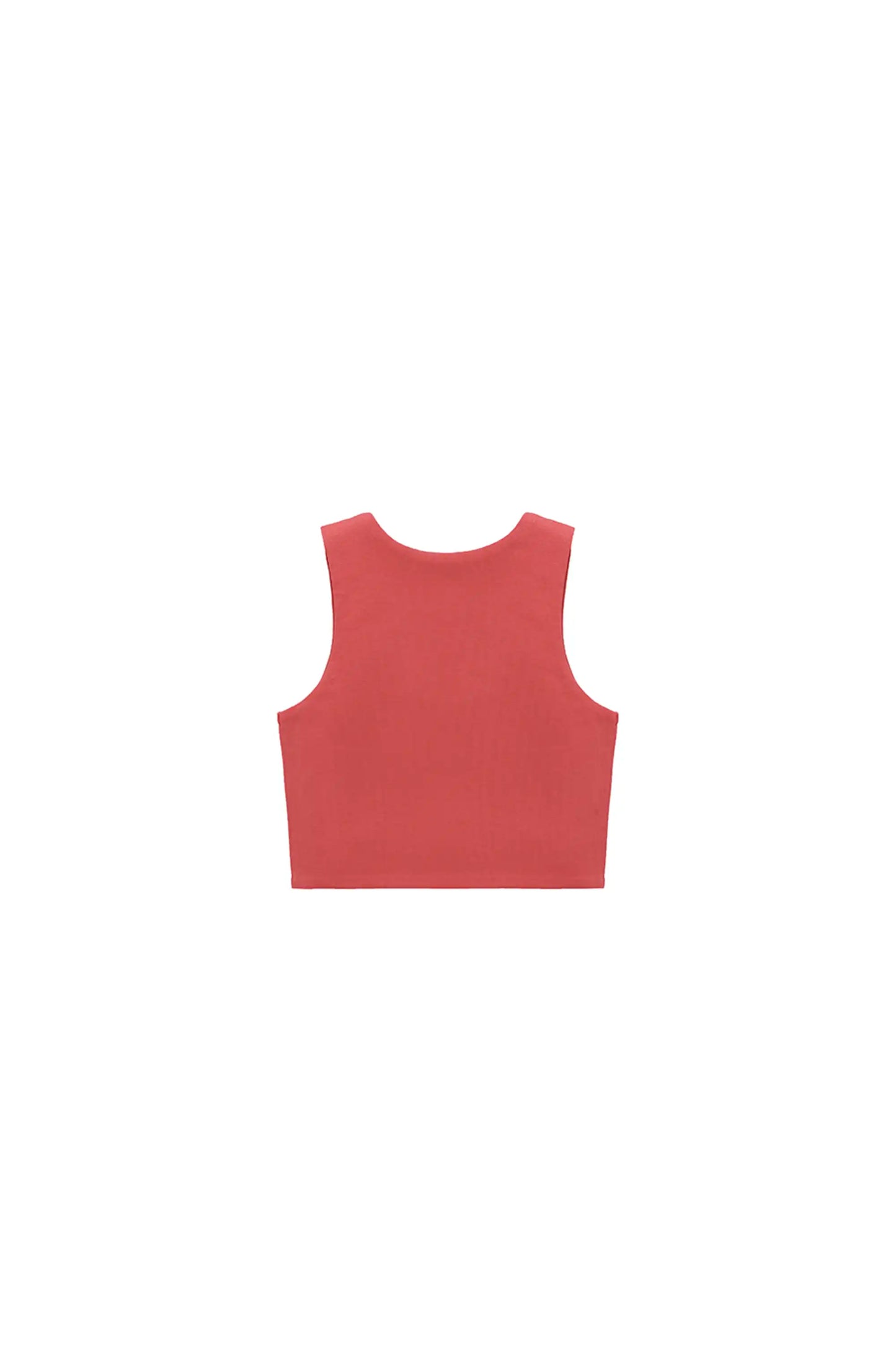 Girls' Double Lined Sleeveless Basic Crop Tank Top