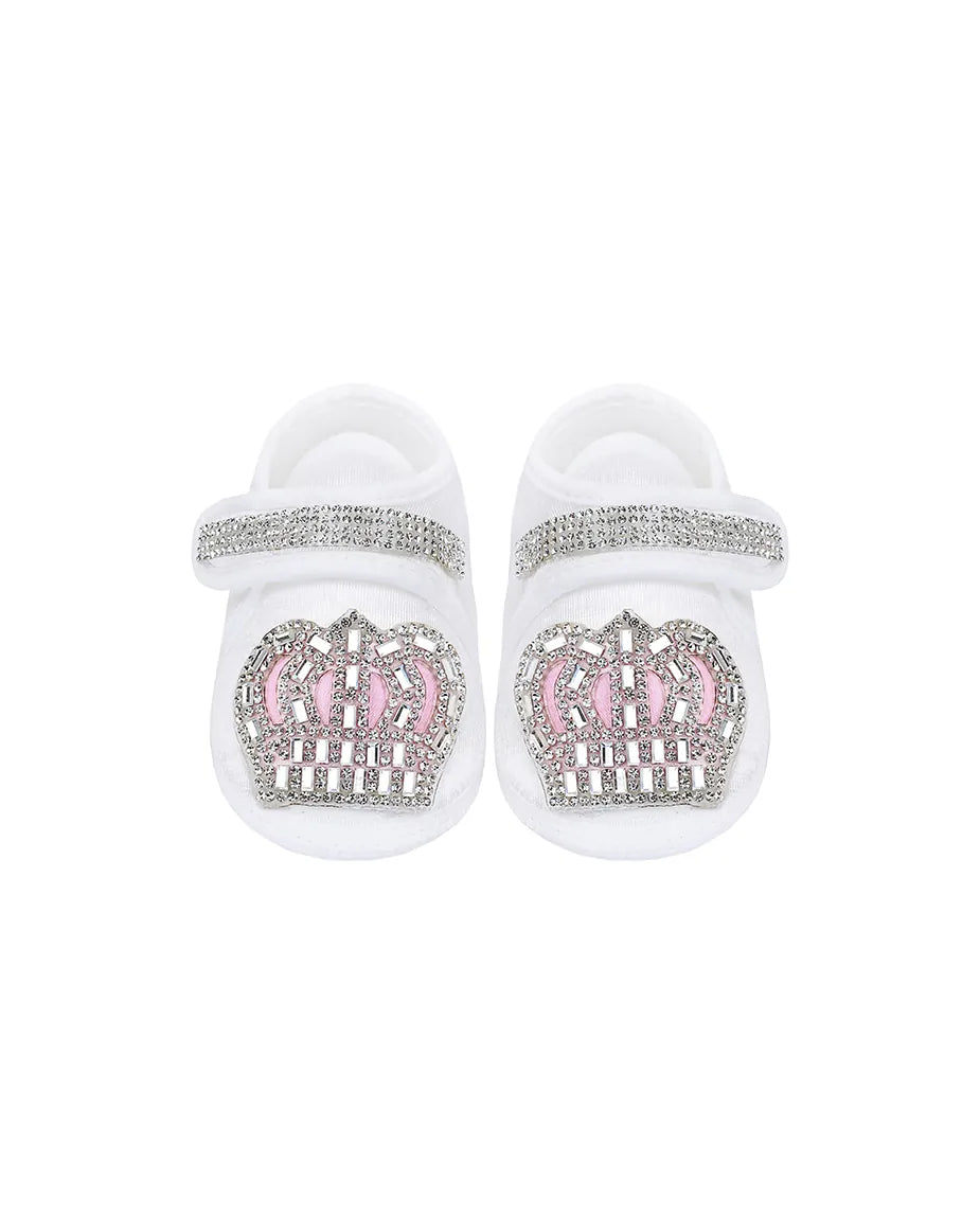 Baby Cotton Jeweled Pink Crown Take Me Home Layette Gift Set