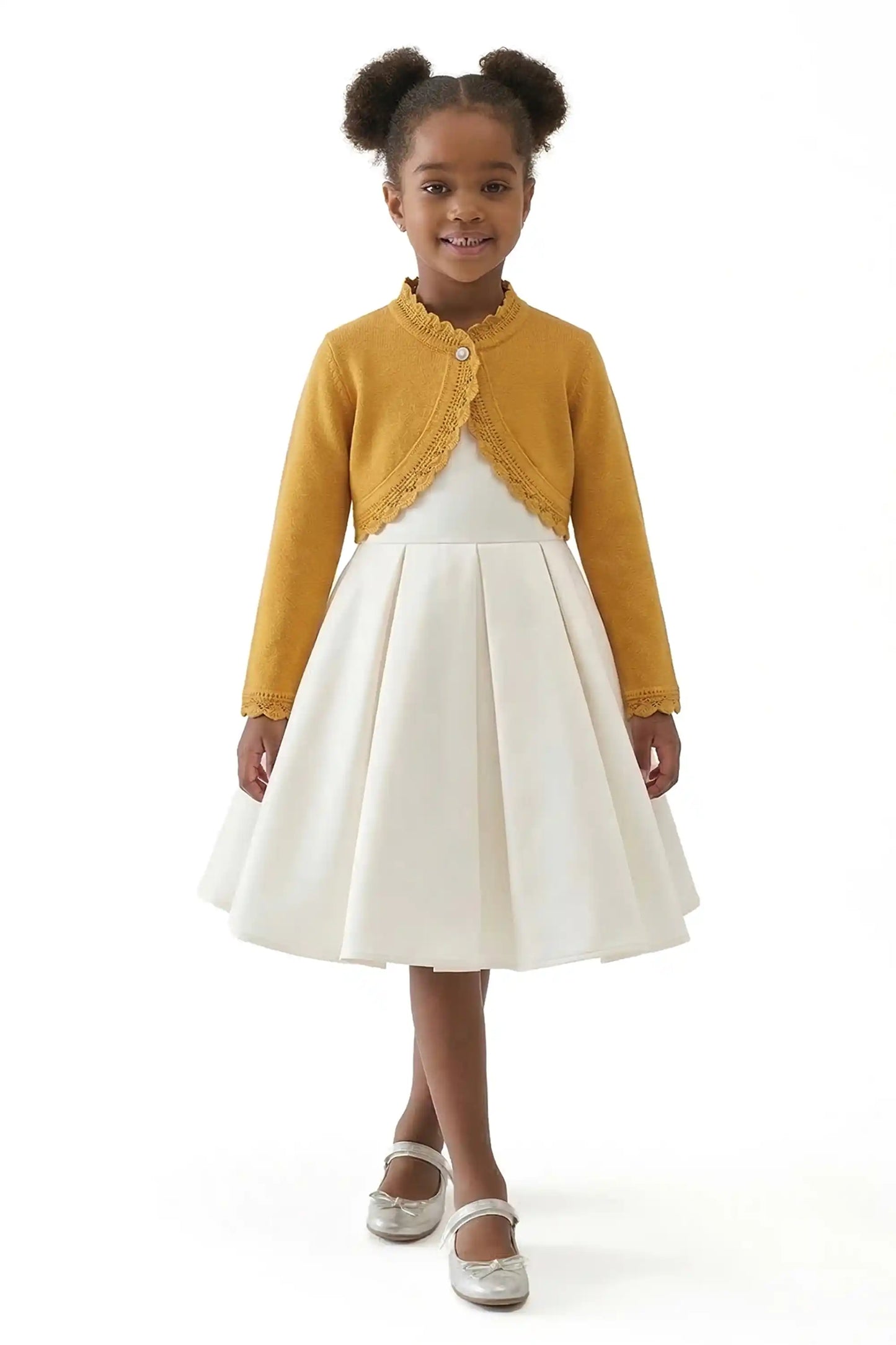 Baby Knit Button Detailed Bolero Cardigan