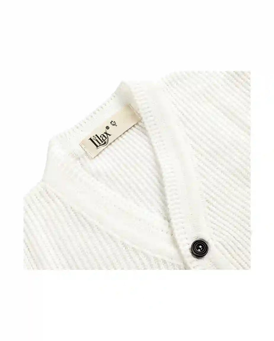 Little Boys Basic Long Sleeve V-Neck Classic Knit Cardigan Sweater