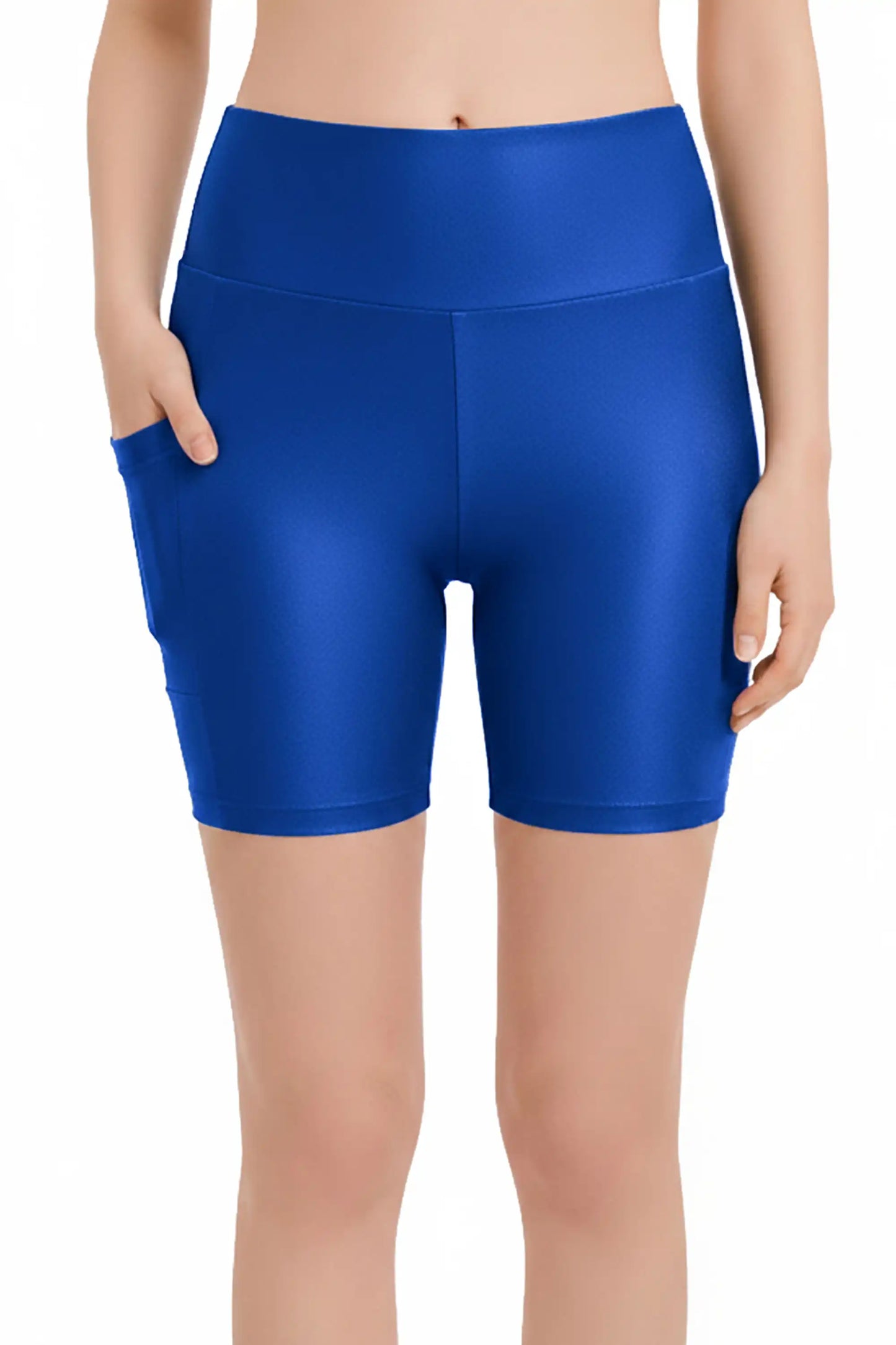 Girls Athletic Shorts with Pocket High Waisted Biker Shorts for Dance Yoga Gymnastics