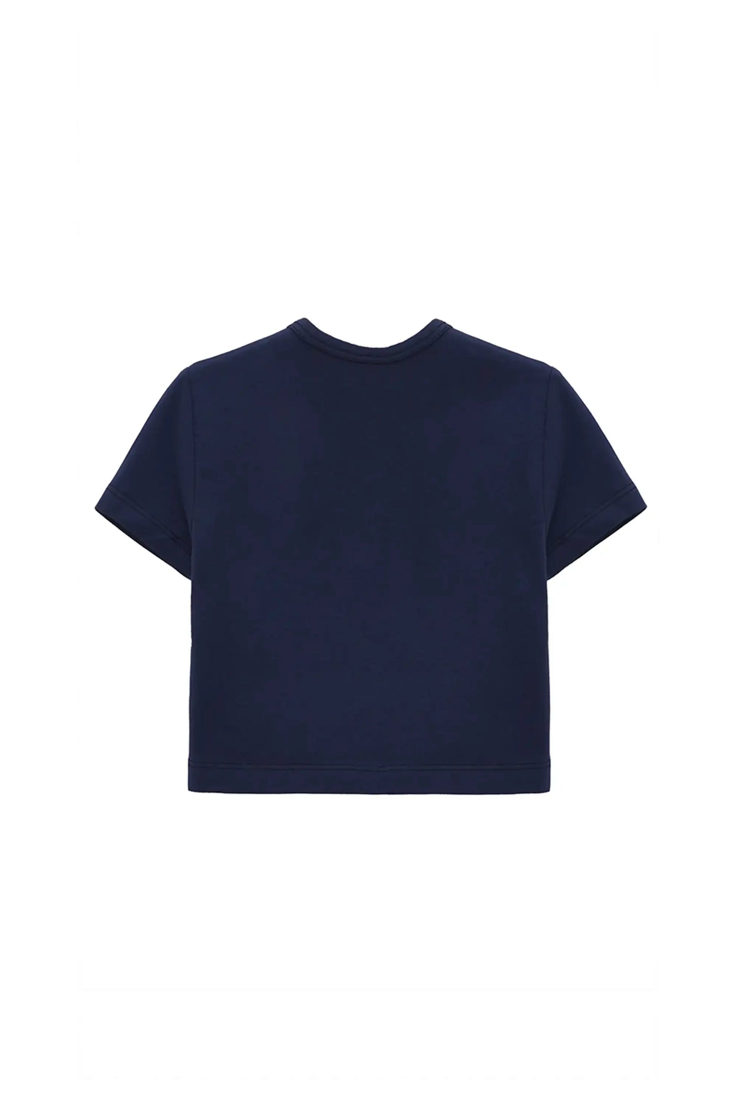 Girls Short Sleeve Crewneck Crop Top Tee