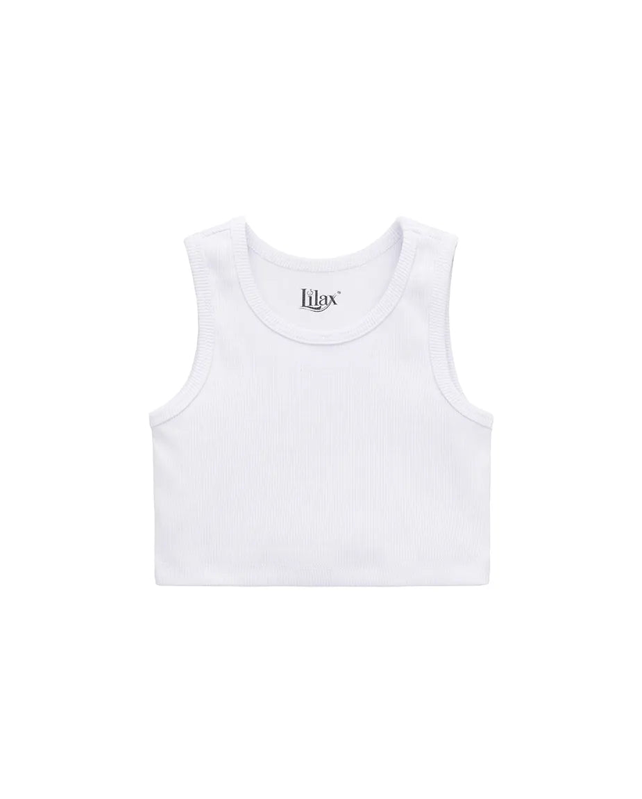 Girls 2-Pack Basic Cropped Tank Top