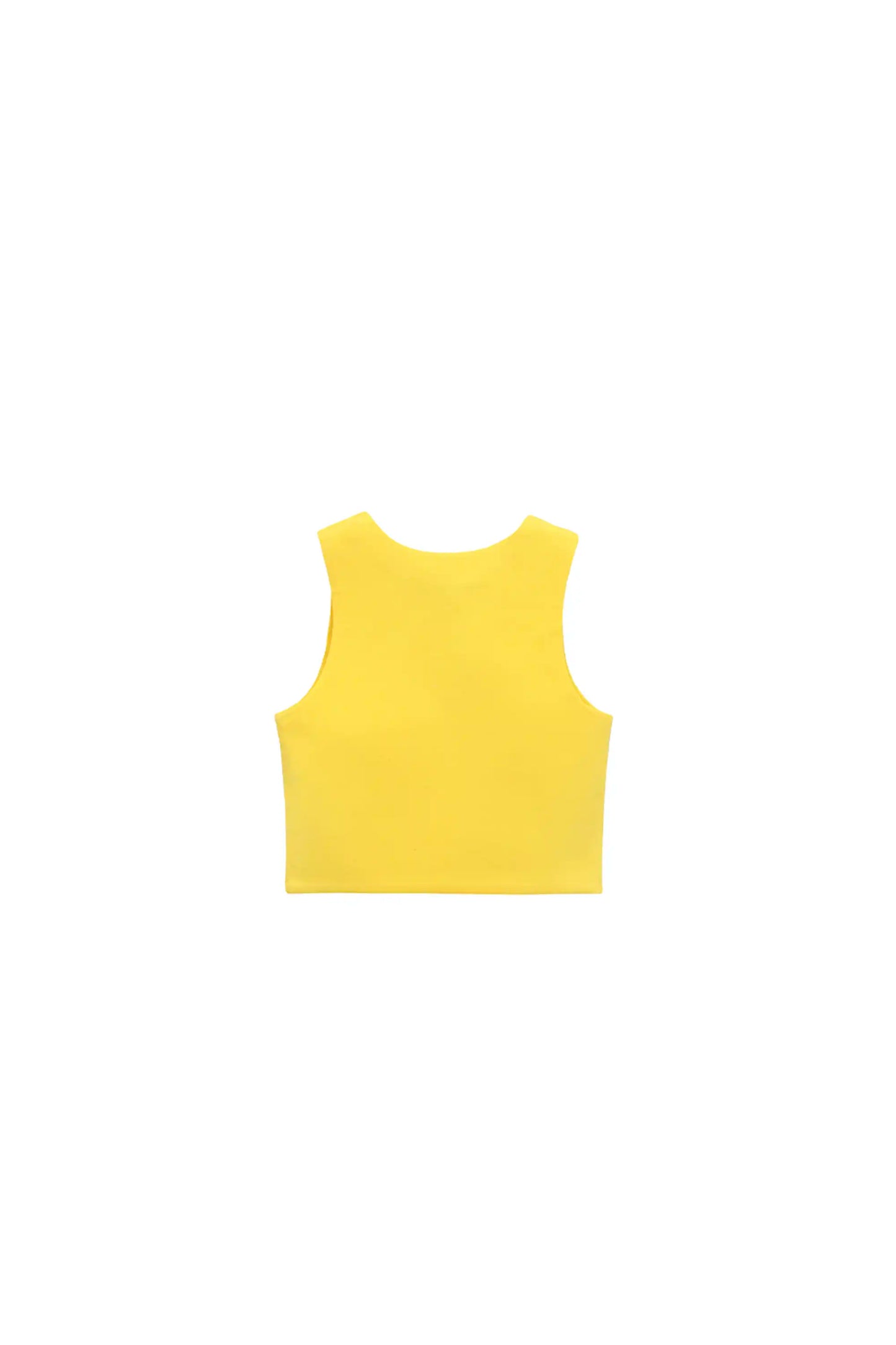 Girls' Double Lined Sleeveless Basic Crop Tank Top