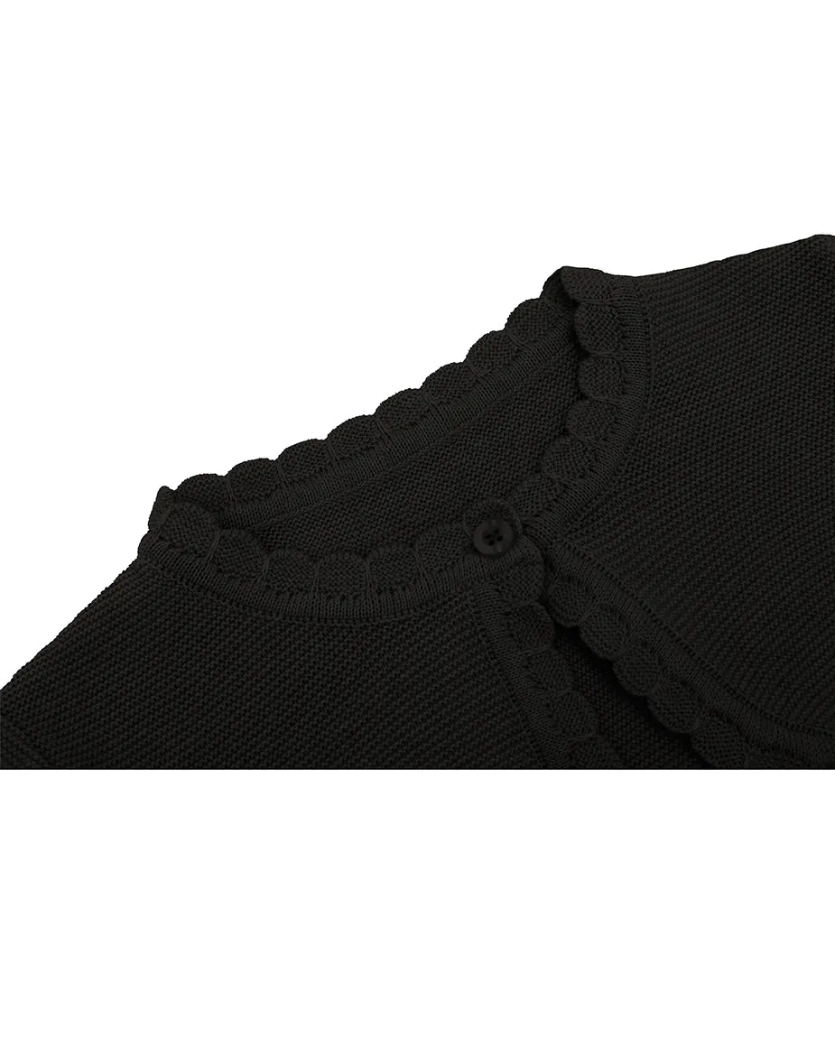 Girls' Long Sleeve Knit Button Closure Bolero Shrug