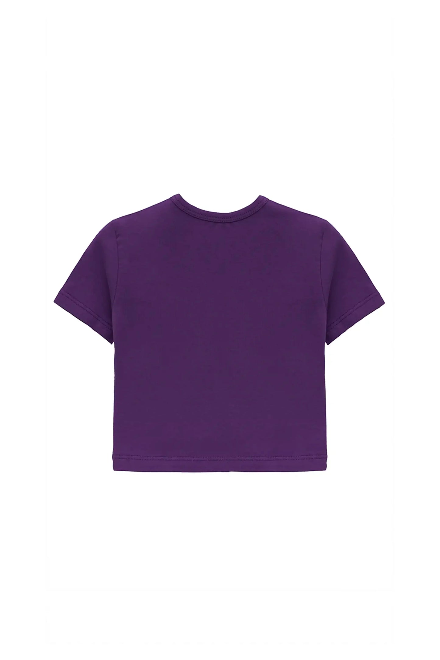 Girls Short Sleeve Crewneck Crop Top Tee
