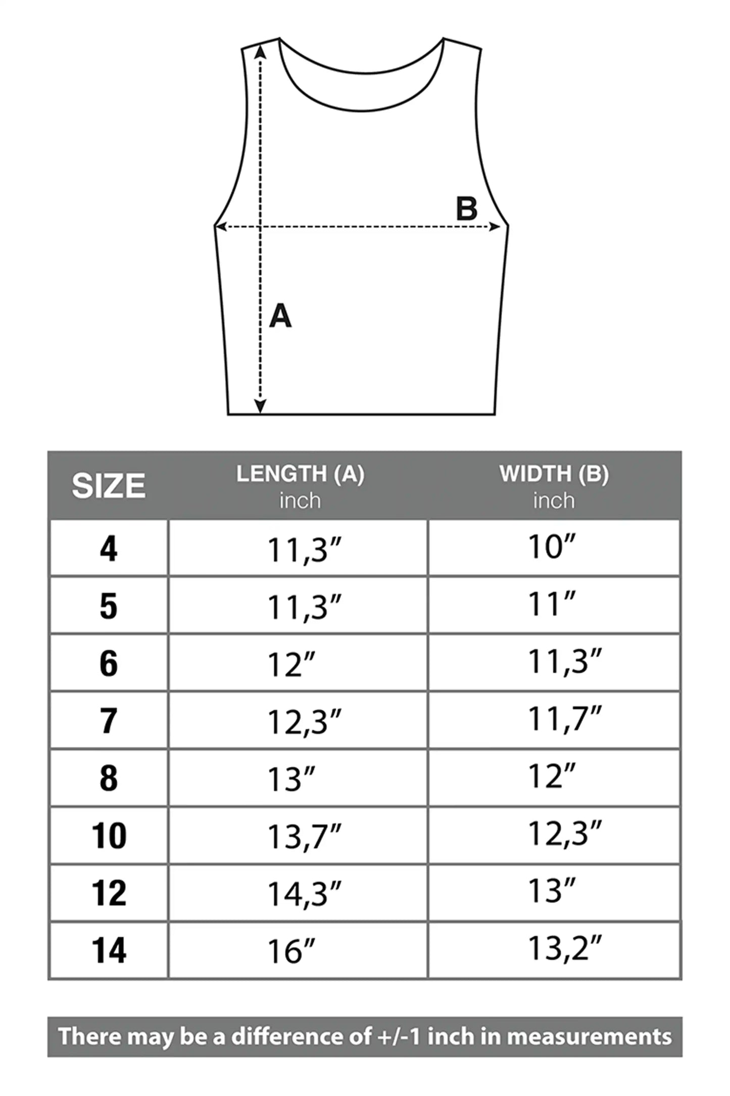 Girls' Double Lined Sleeveless Basic Crop Tank Top